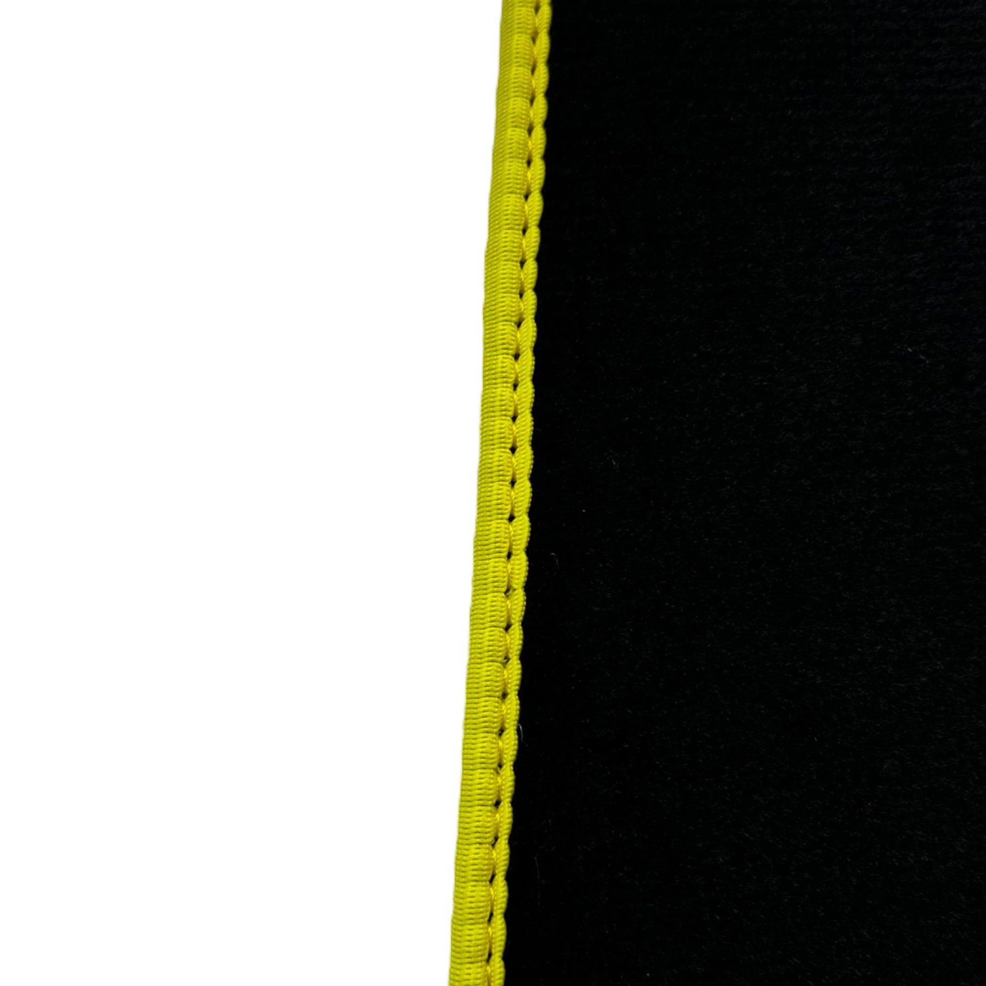 Black Floor Mats for McLaren 600 LT (2018-2020) With Yellow Trim - AutoWin