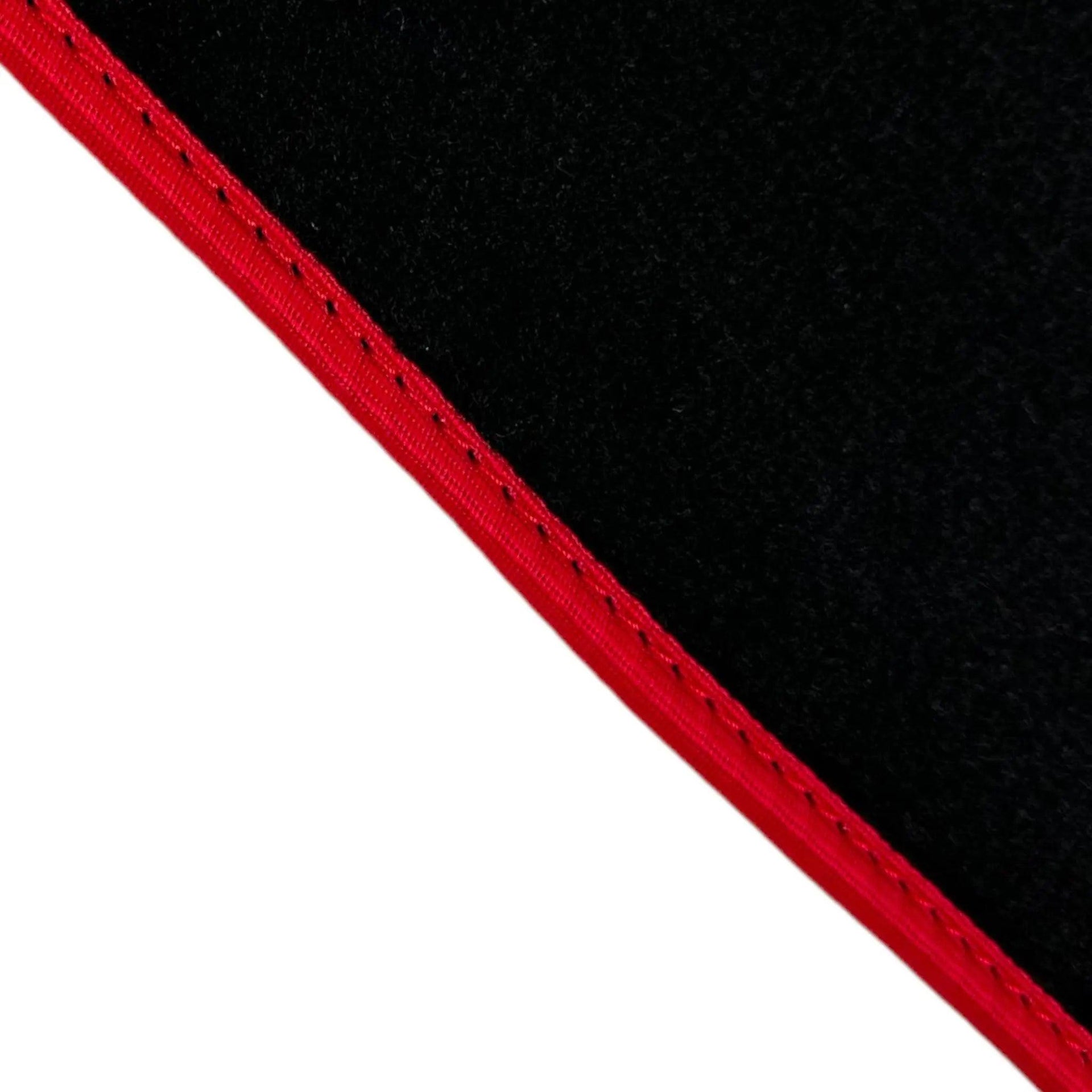 Black Floor Mats For Mercedes-Benz C Class W202 (1993-2000) ER56 Design | Red Trim - AutoWin