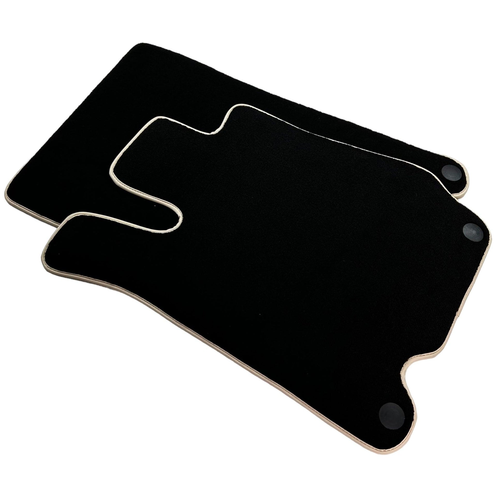 Black Floor Mats For Mercedes-Benz SL-Class R230 (2001-2012) Beige Trim - AutoWin