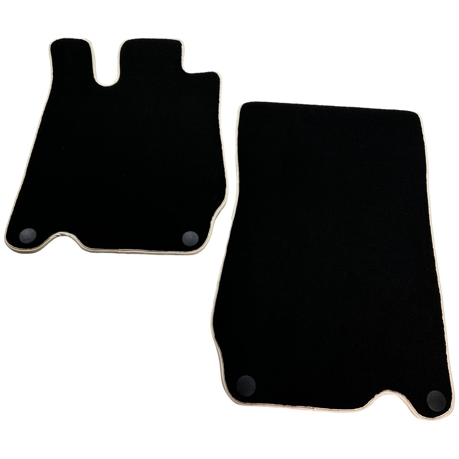 Black Floor Mats For Mercedes-Benz SL-Class R230 (2001-2012) Beige Trim - AutoWin