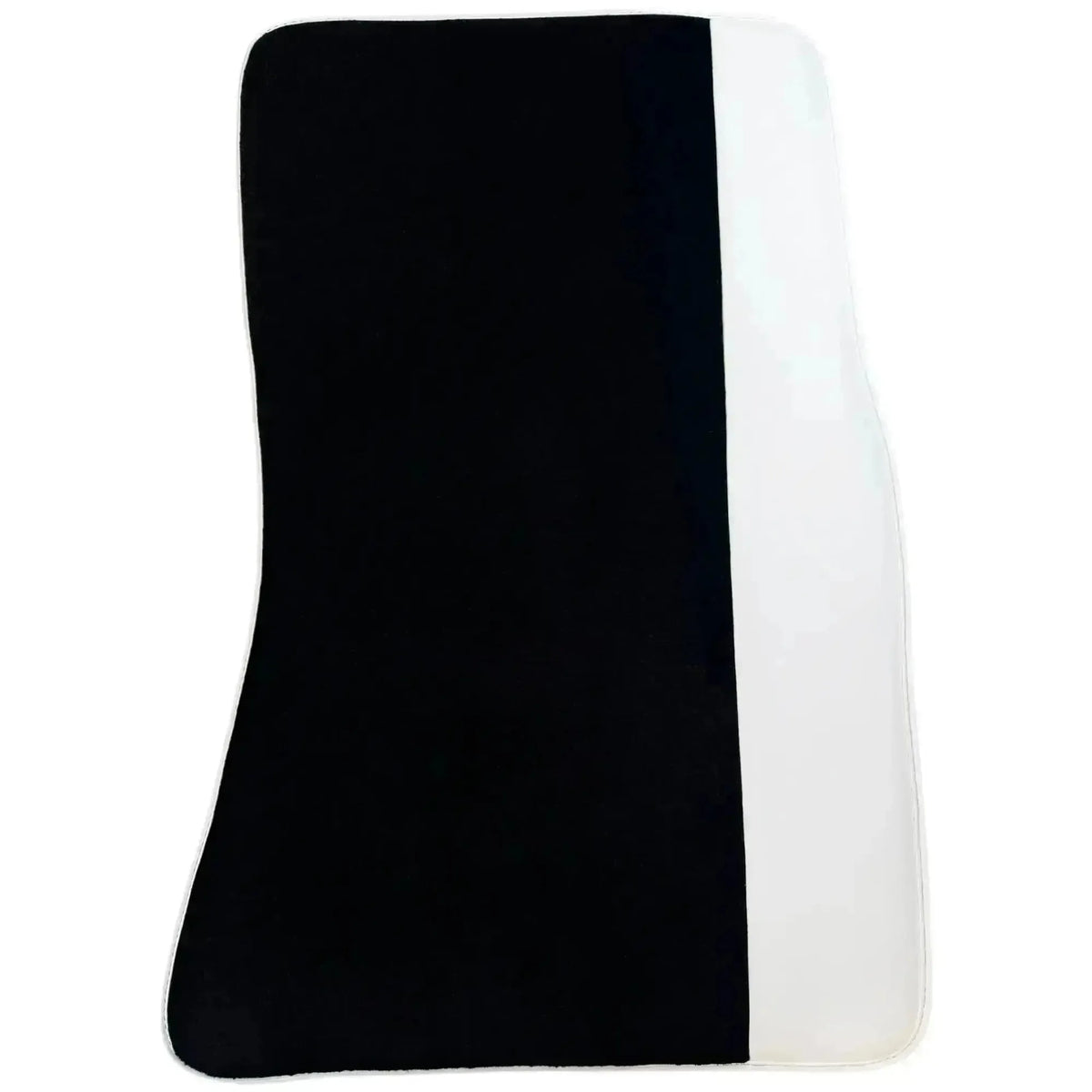 Black Floor Mats for Rolls Royce Phantom Drophead Coupe 2007-2016 with White Leather | White Trim
