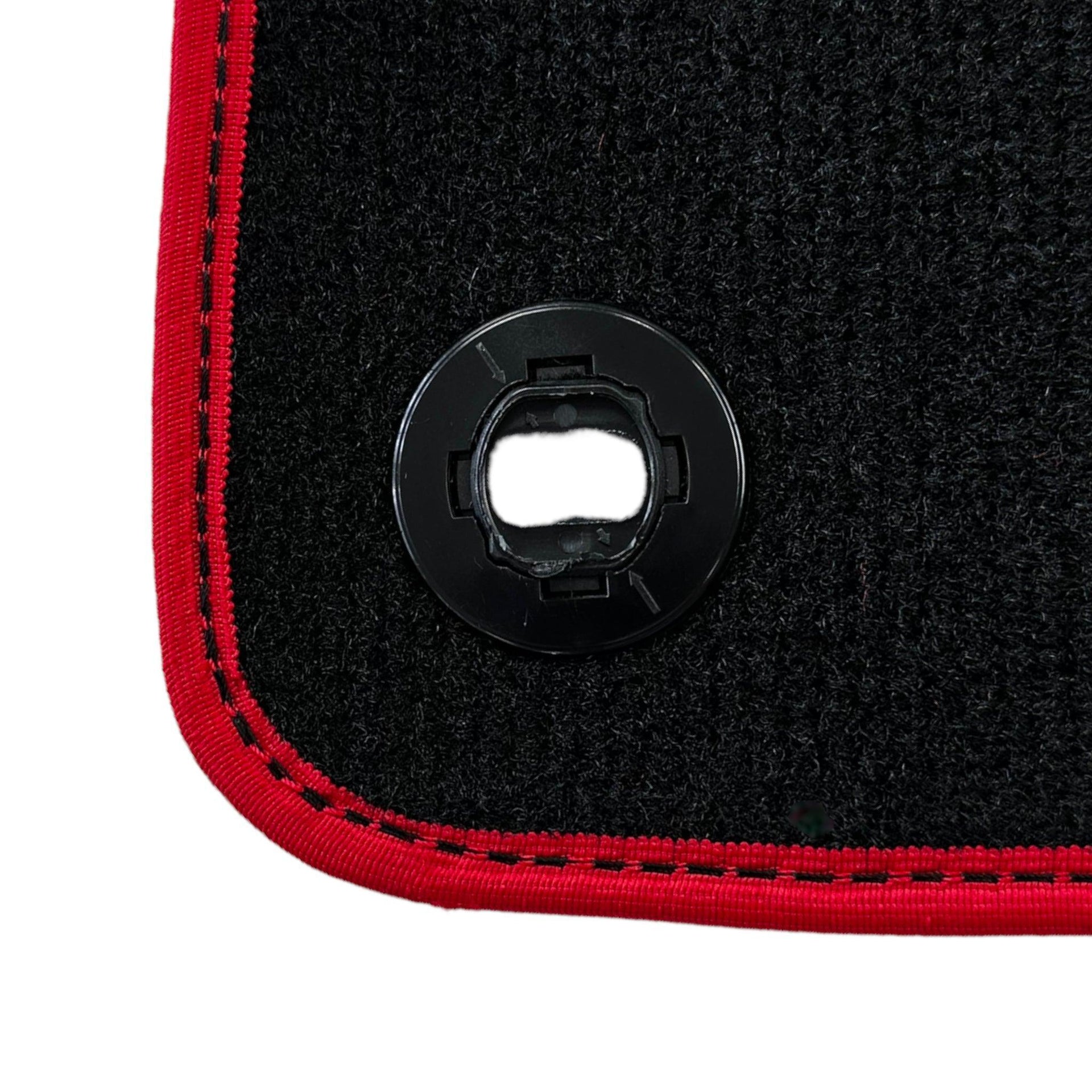 Black Floor Mats For Toyota Land Cruiser 200 (2008-2012) Red Trim | ER56 Design - AutoWin