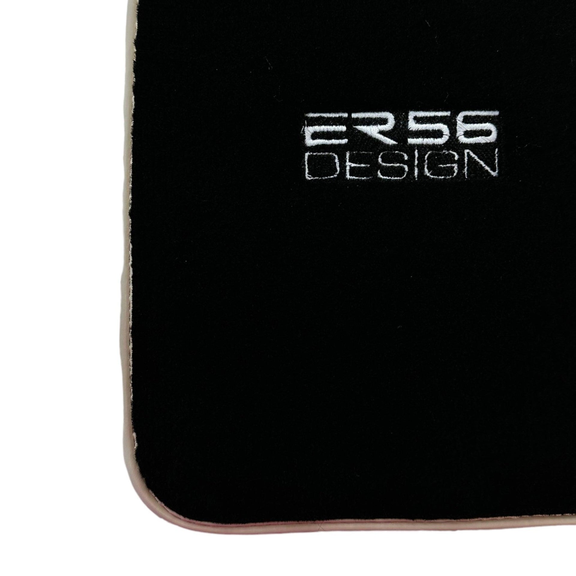 Black Floor Mats For Toyota Land Cruiser 80 (1985-1997) Beige Trim | ER56 Design - AutoWin