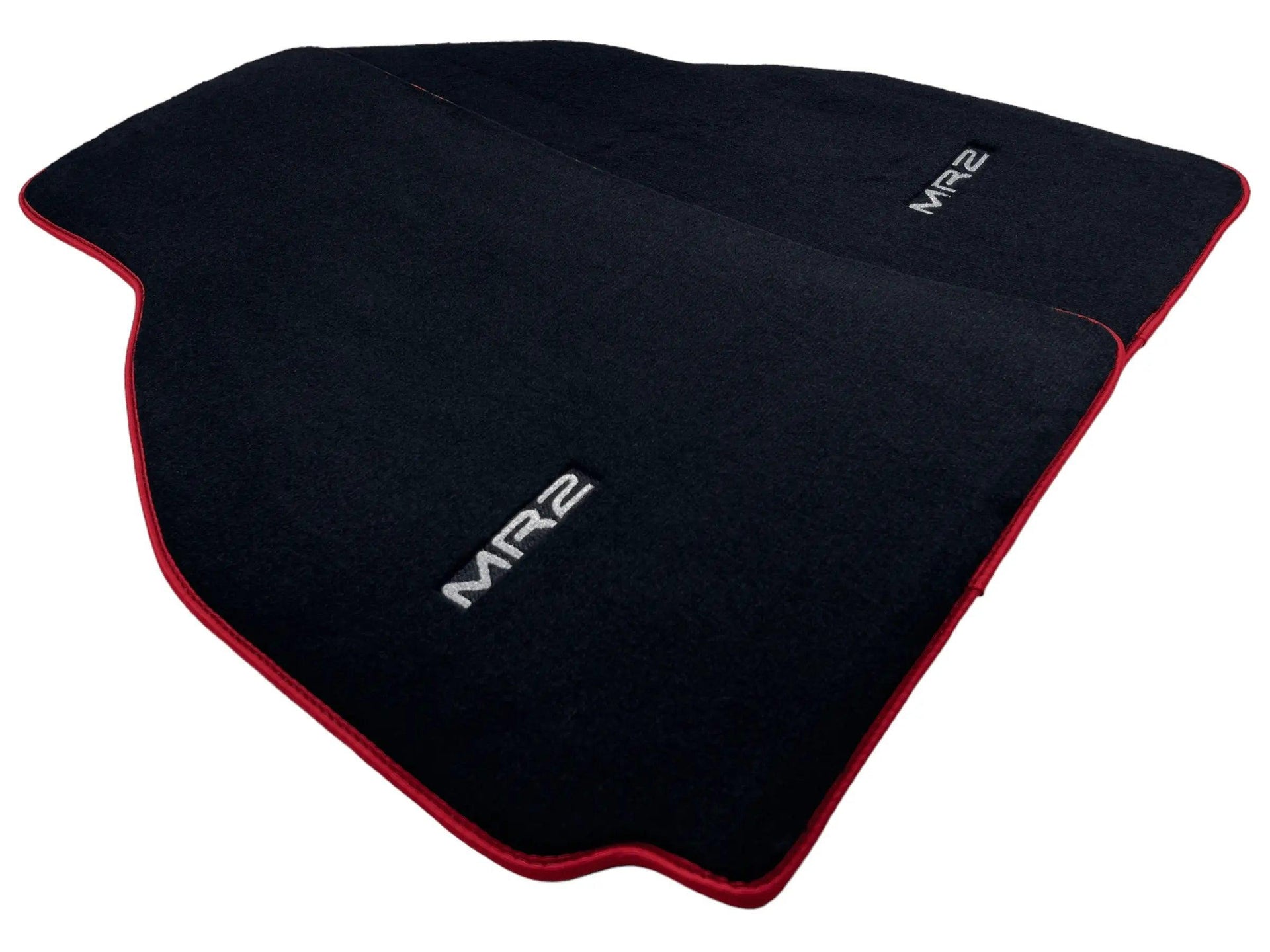 Black Floor Mats For Toyota MR2 2002-2007 With Red Trim - AutoWin