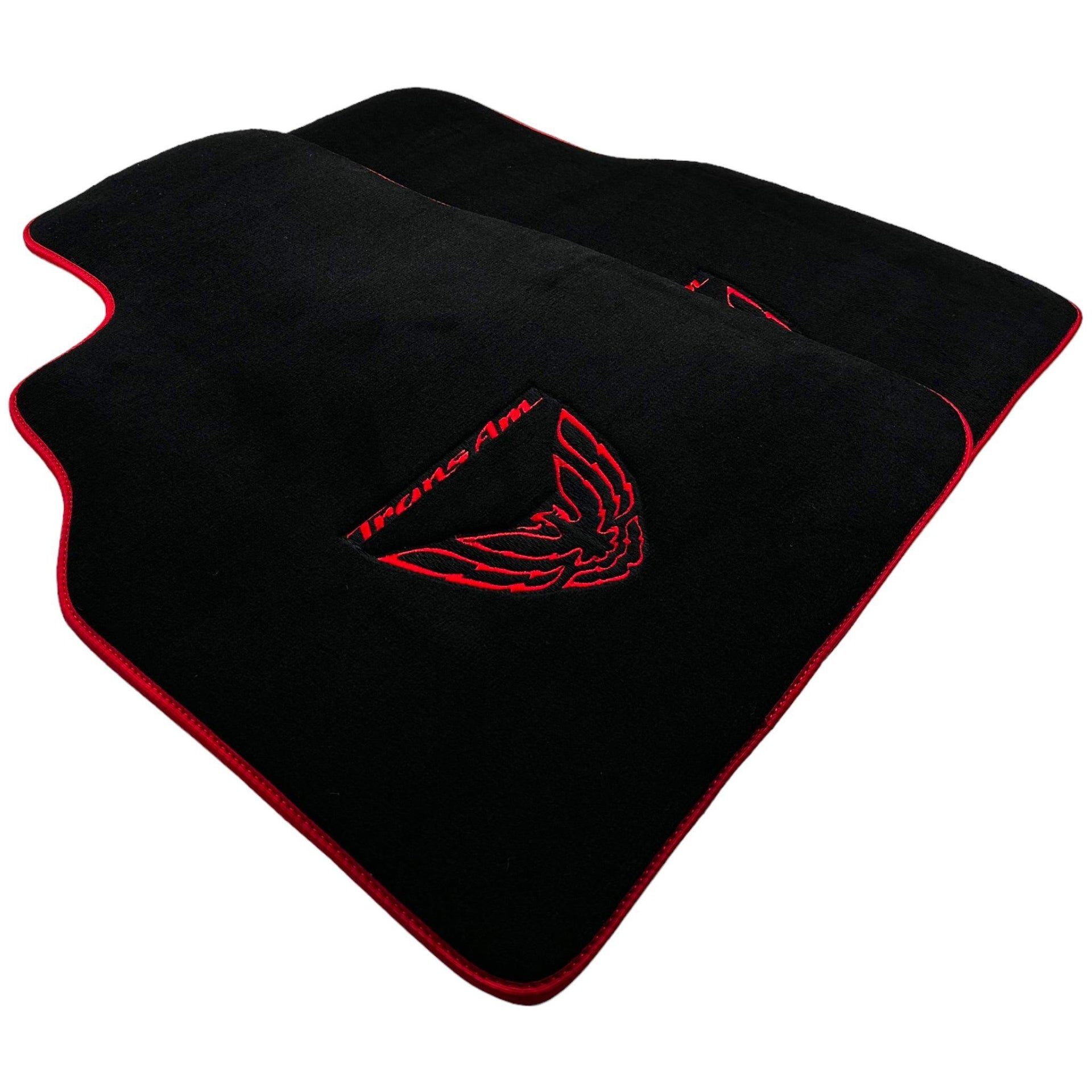 Black Floor Mats Red Trim for Pontiac FireBird (1993-2002) Trans Am - AutoWin