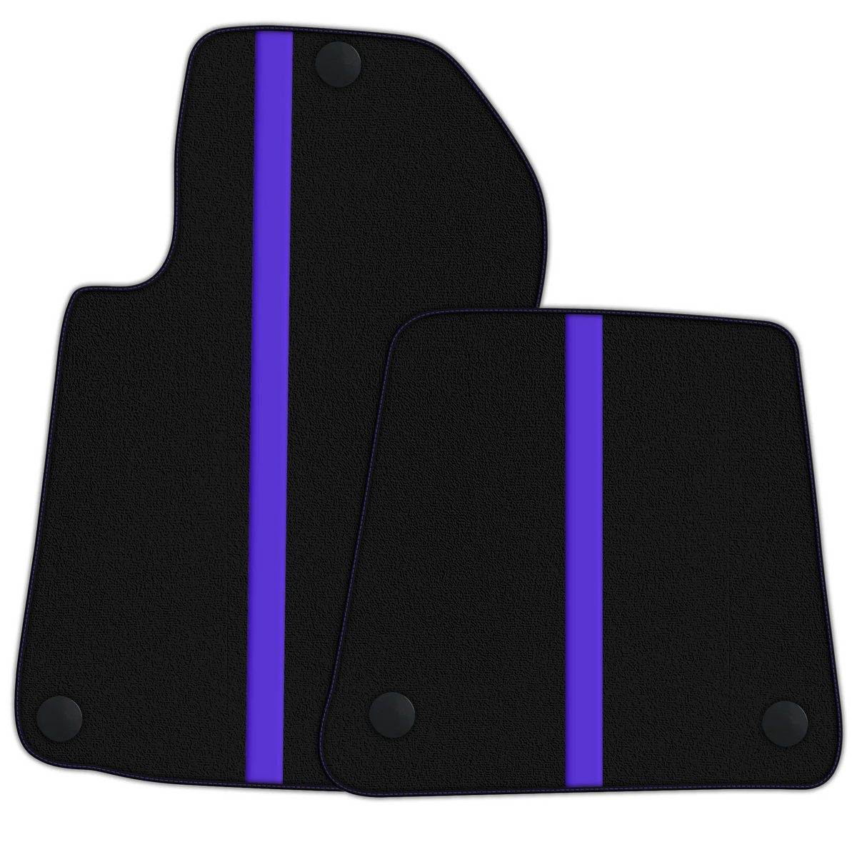 Black Floor Mats with Leather Line for Ferrari 612 Scaglietti (2005-2011) - Various Colors
