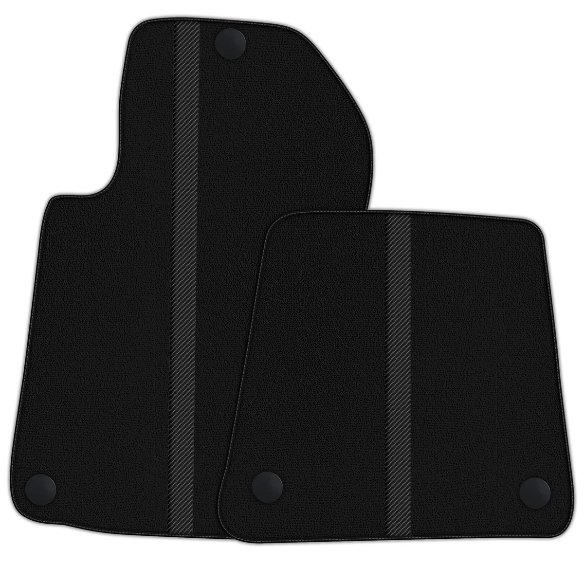 Black Floor Mats with Leather Line for Ferrari 612 Scaglietti (2005-2011) - Various Colors