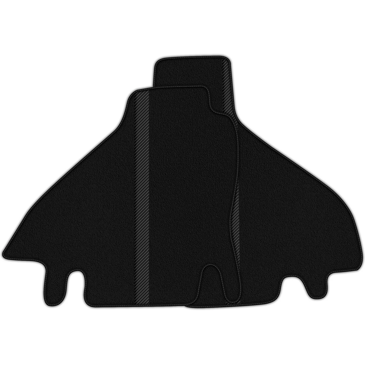 Black Floor Mats with Leather Line for Ferrari Testarossa (1984–1996) - Various Colors