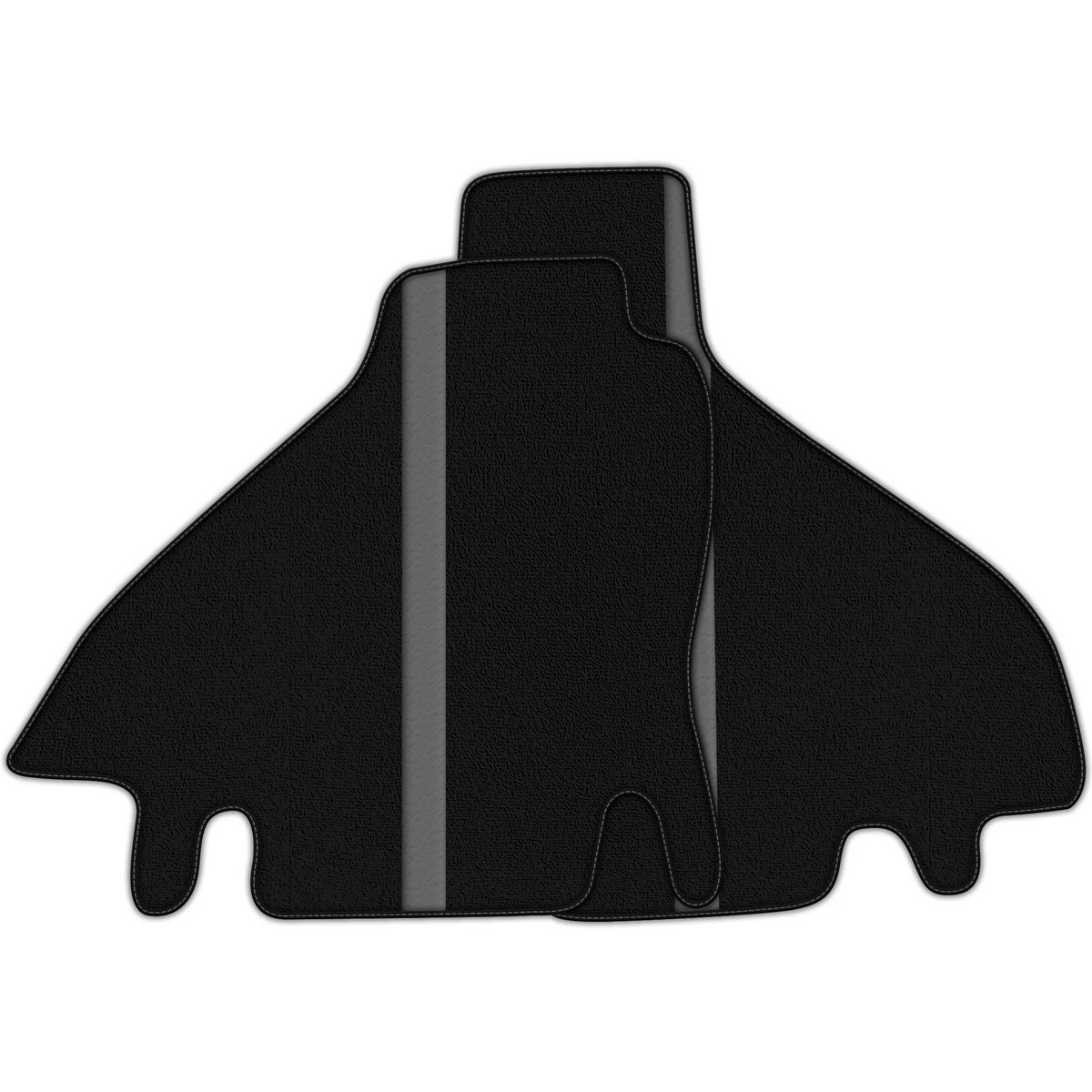 Black Floor Mats with Leather Line for Ferrari Testarossa (1984–1996) - Various Colors