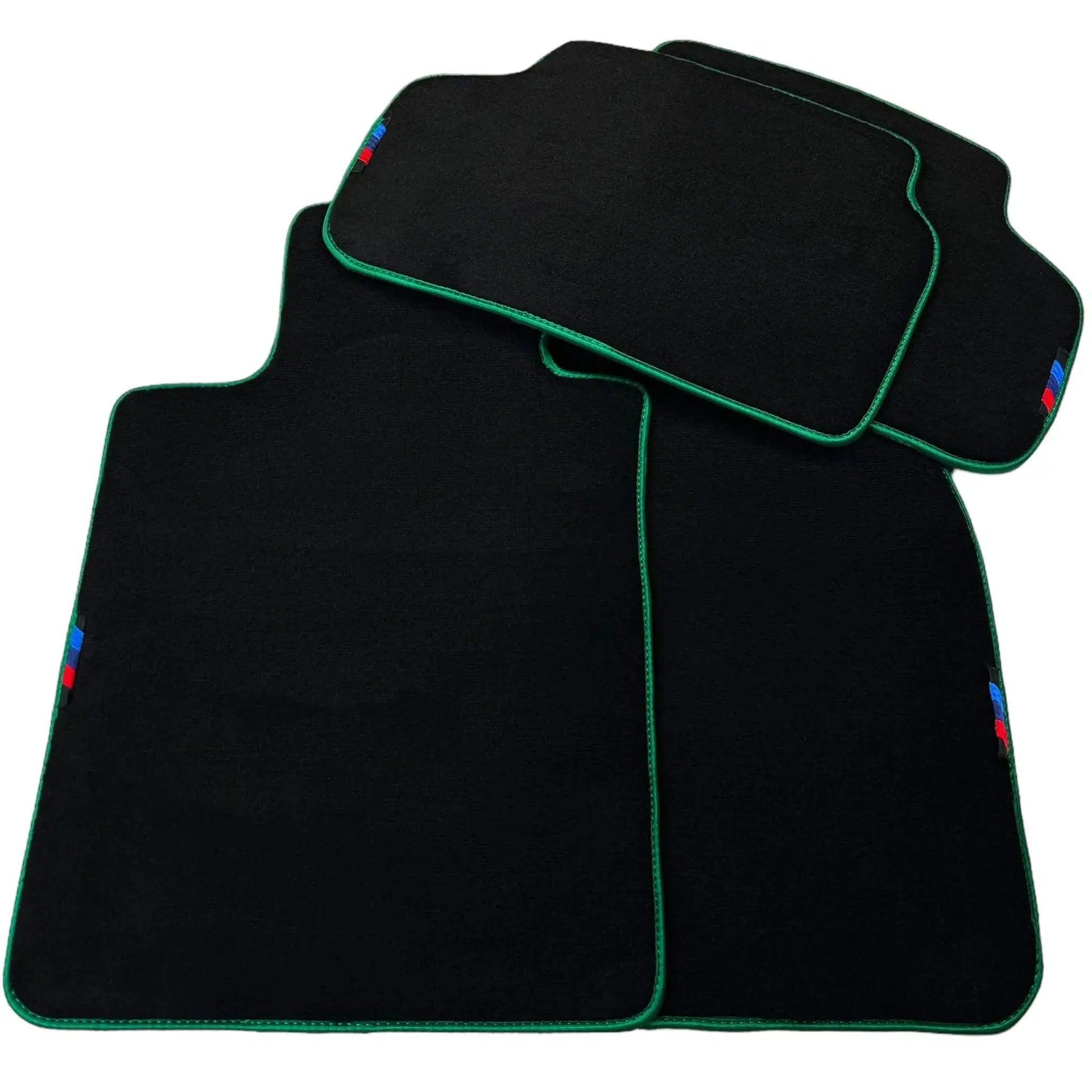 Black Mats For BMW M3 E92 | Green Trim - AutoWin