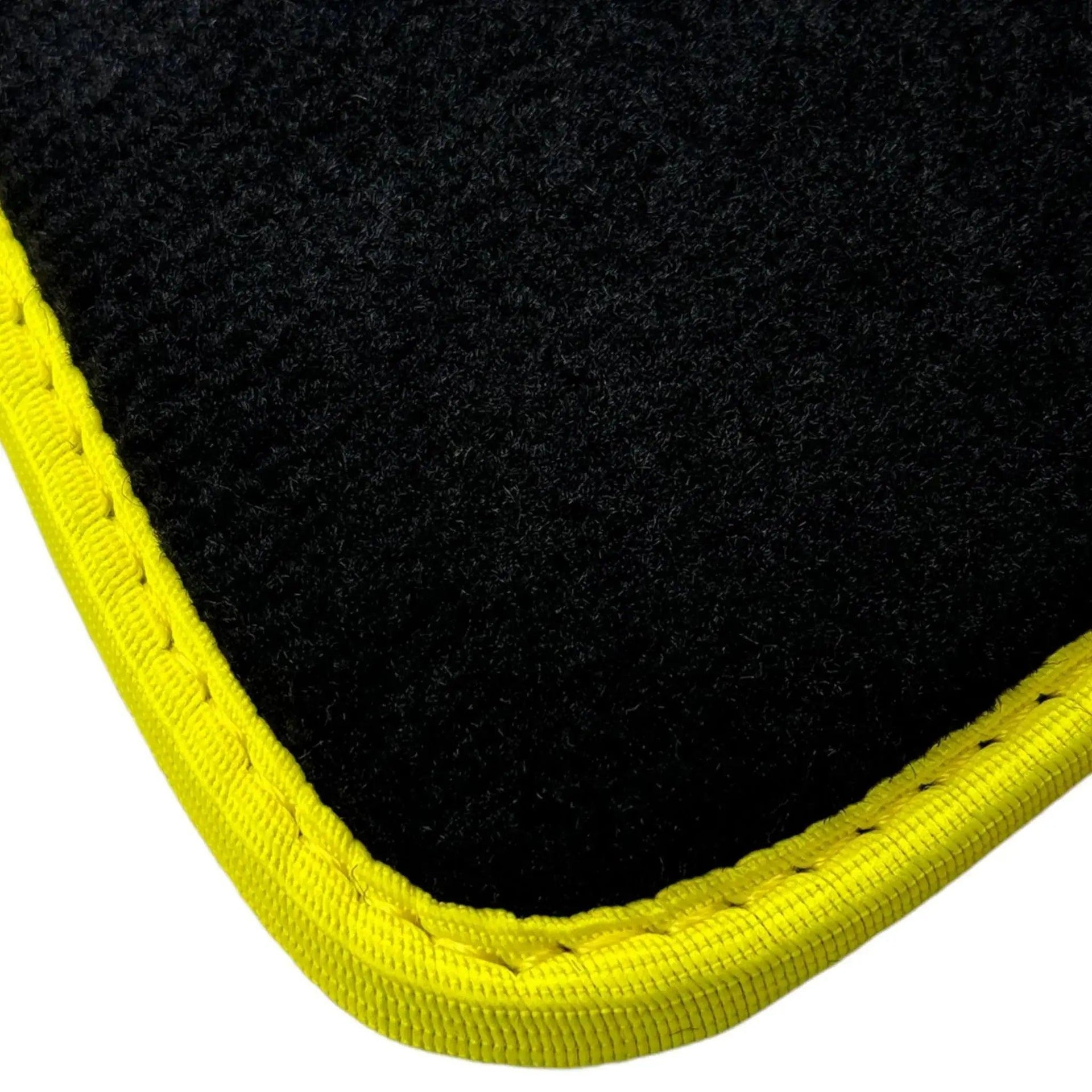 Black Mats For BMW X6M E71 SUV | Fighter Jet Edition | Yellow Trim - AutoWin