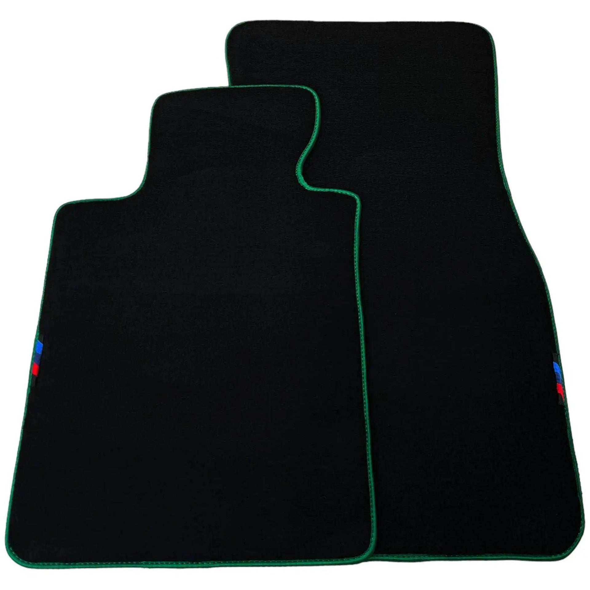 Black Mats For BMW X6M E71 SUV | Green Trim - AutoWin