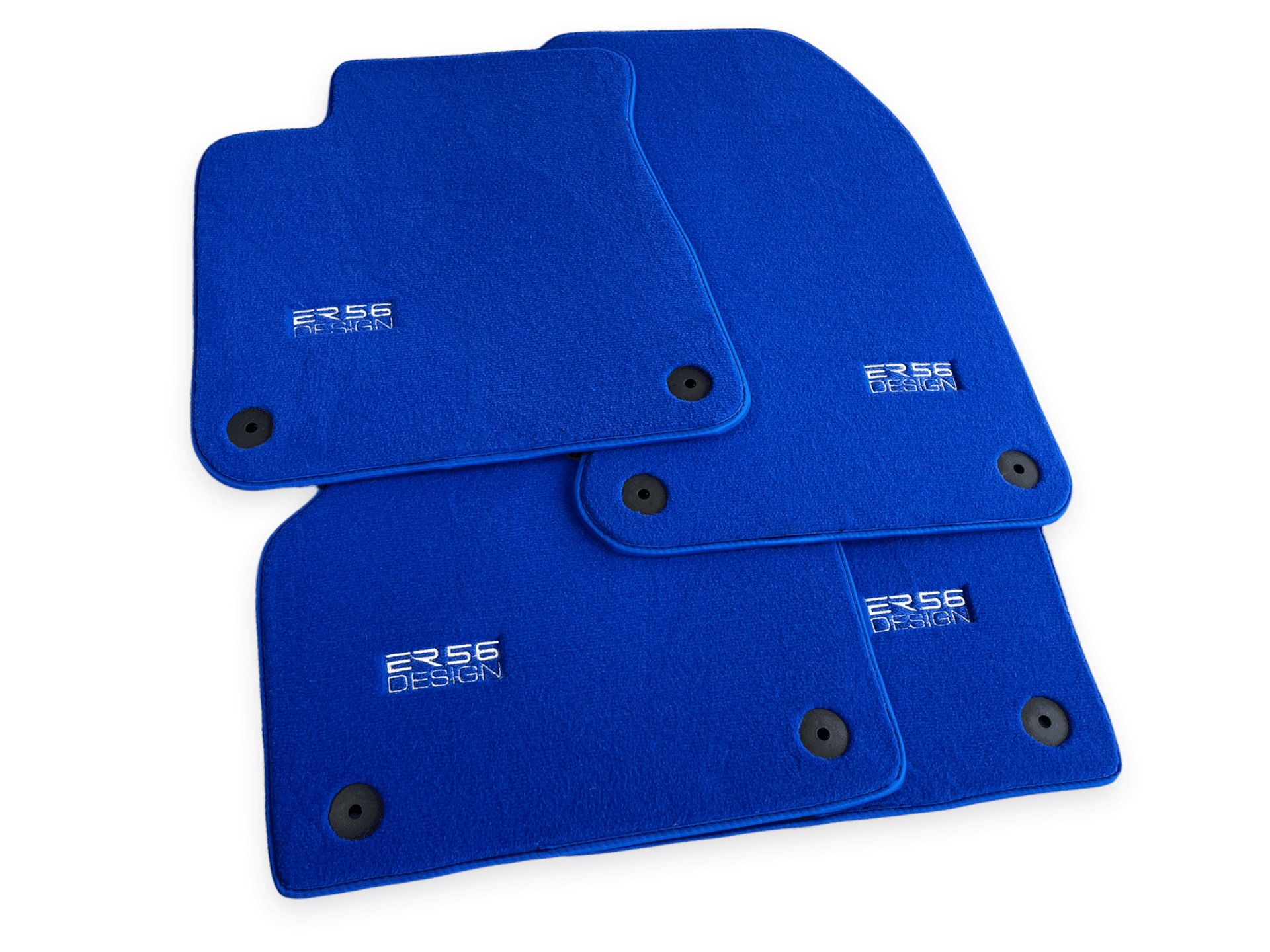 Blue Floor Mats for Audi A4 - B9 Sedan (2018-2019) | ER56 Design - AutoWin