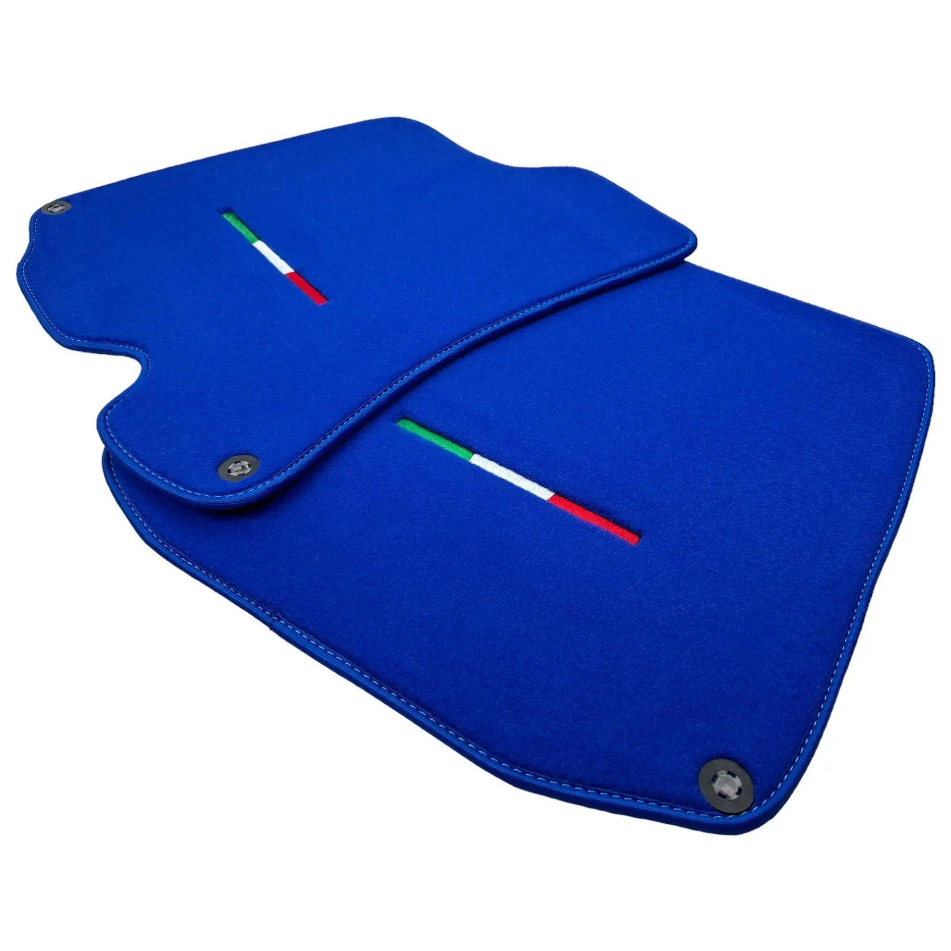 Blue Floor Mats For Ferrari Roma (2021-2024) Italian Edition - AutoWin