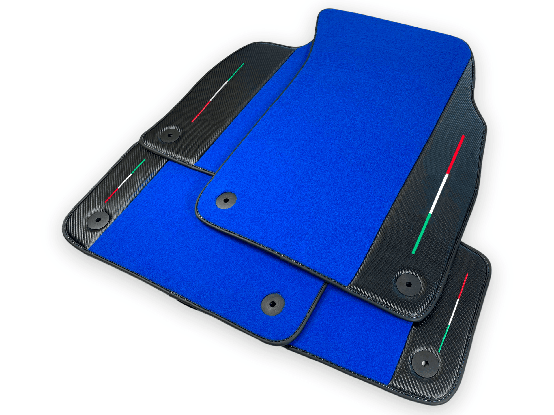 Blue Floor Mats For Lamborghini Urus With Carbon Leather - AutoWin