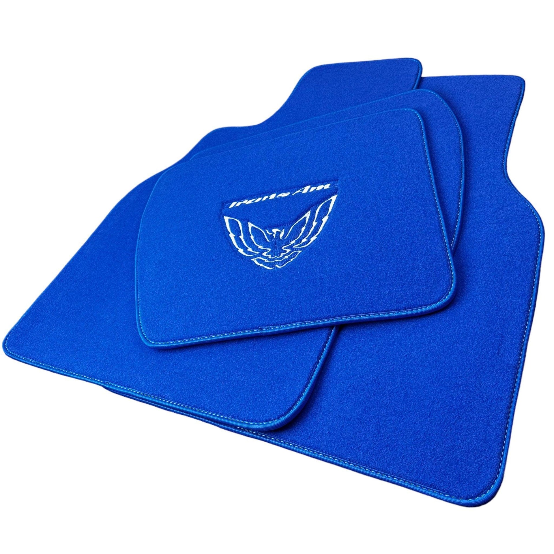 Blue Floor Mats for Pontiac FireBird (1993-2002) with Trans Am Logo - AutoWin
