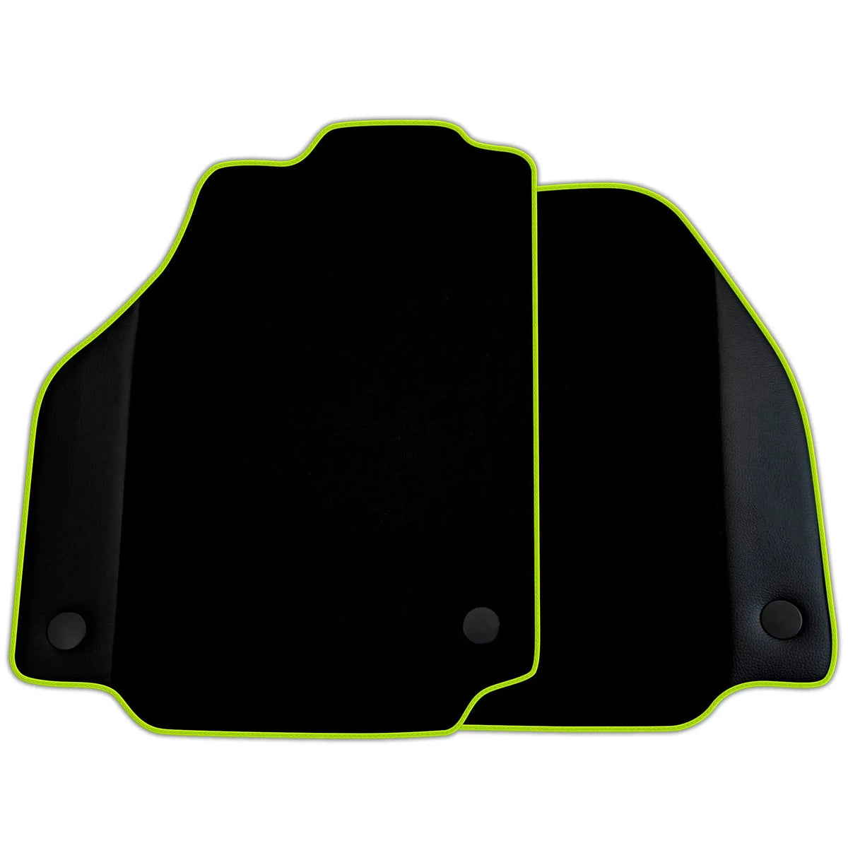 Custom Black Floor Mats for Ferrari 488 GTB (2016-2022) with Leather | Various Trim Colors
