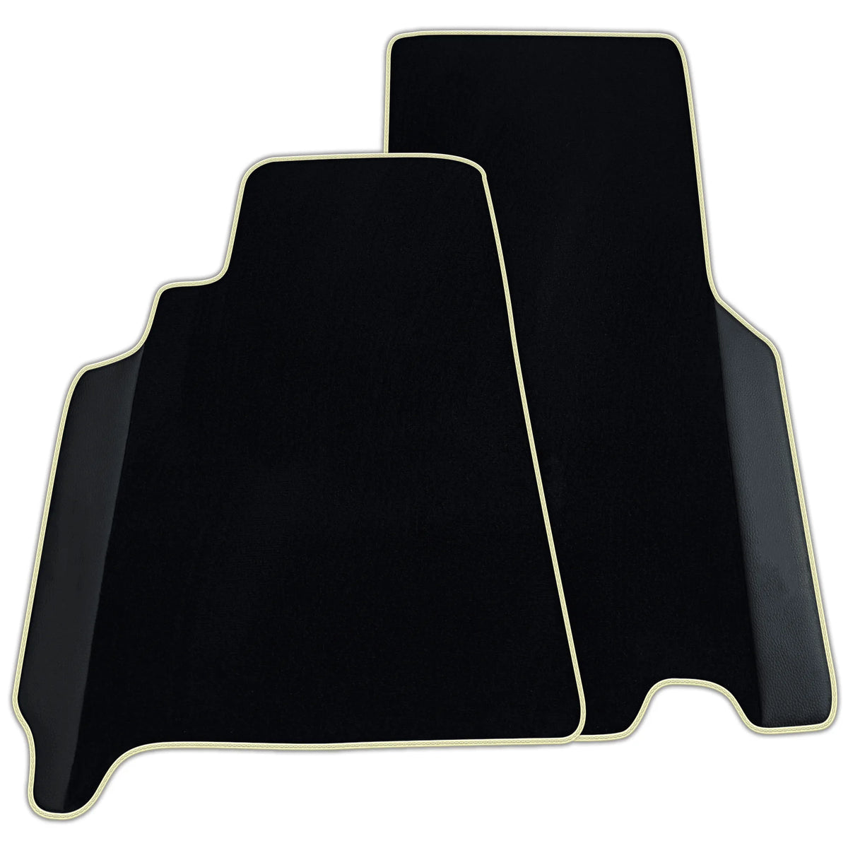 Custom Black Floor Mats for Ferrari 550 Maranello (1996-2002) with Leather