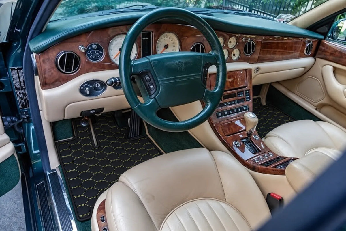 Customizable Leather Floor Mats with Divario Pattern for Bentley Green Label (1998-2009) inside the vehicle