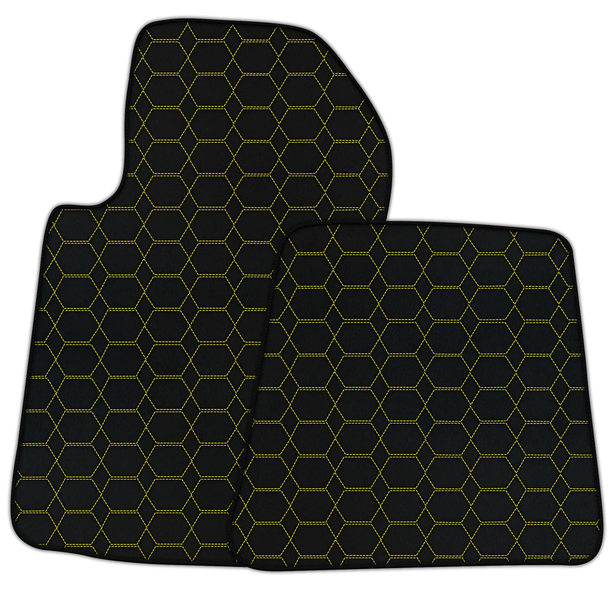 Customizable Leather Floor Mats with Hexagon Hex Pattern for Ferrari 612 Scaglietti (2005-2011)