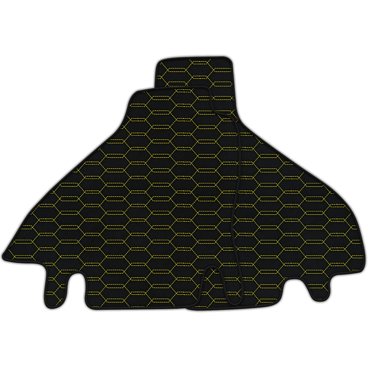 Customizable Leather Floor Mats with Interlaced Hex Pattern for Ferrari Testarossa (1984-1996)