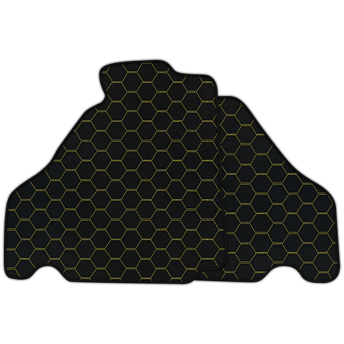Customizable Leather Floor Mats with Symmetrical Hex Pattern for Ferrari F430 (2004-2009)
