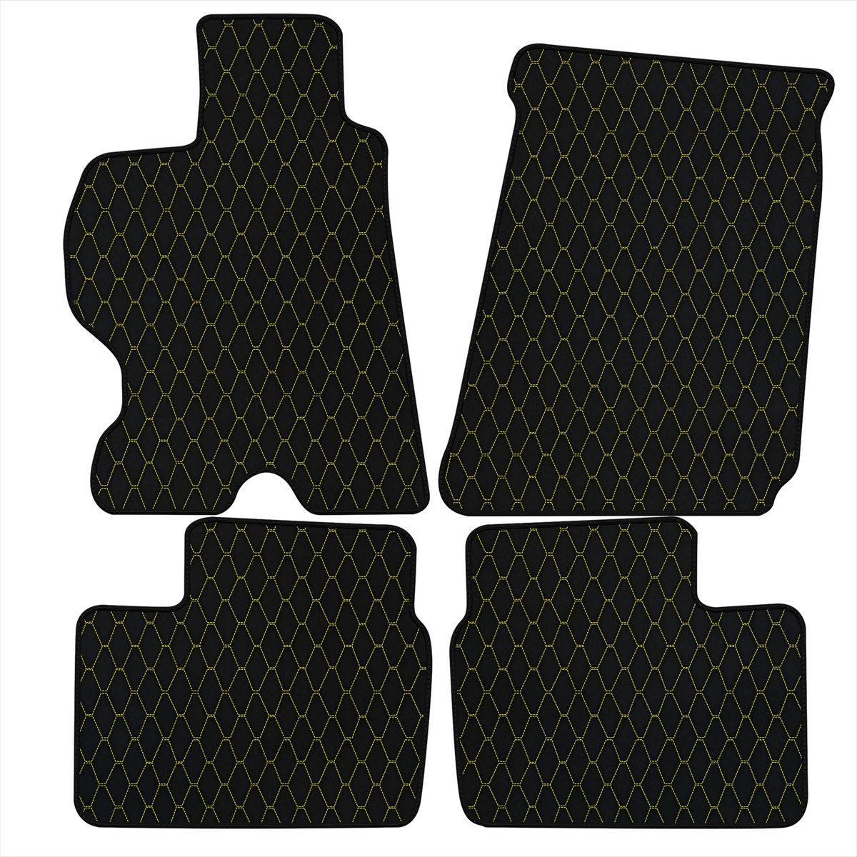 Customizable Leather Floor Mats with Vertical Hex Pattern for Ferrari FF (2011-2016)