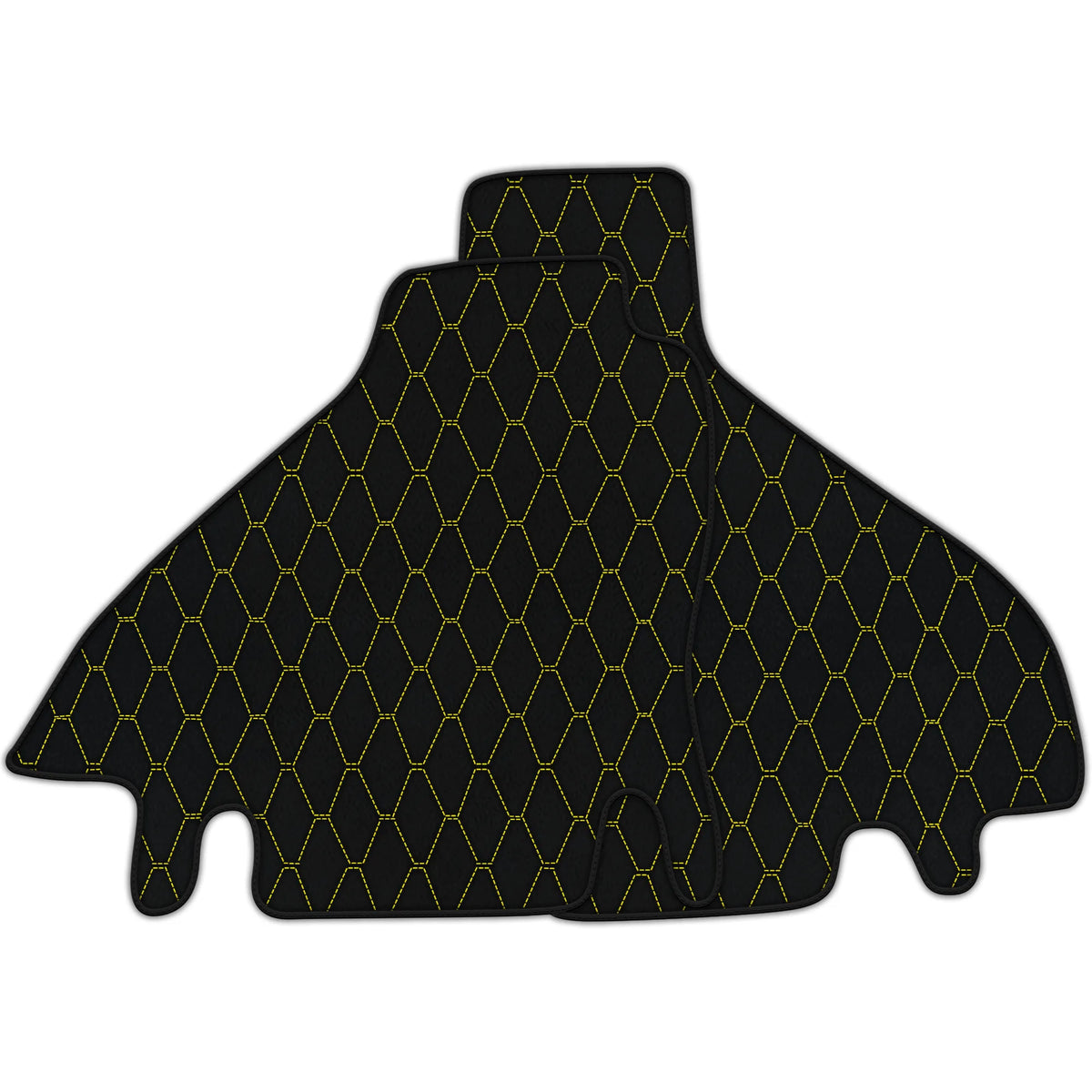 Customizable Leather Floor Mats with Vertical Hex Pattern for Ferrari Testarossa (1984-1996)