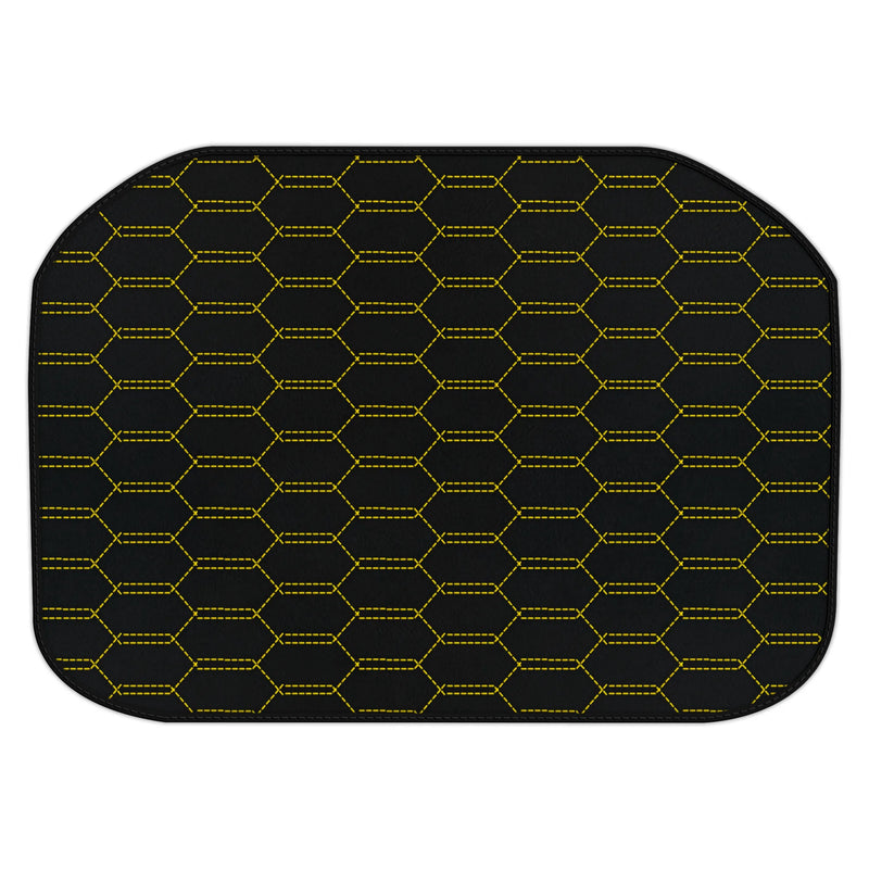 Customizable Leather Trunk Floor Mats with Interlaced Hex Pattern for Ferrari 456 (1992-2003)