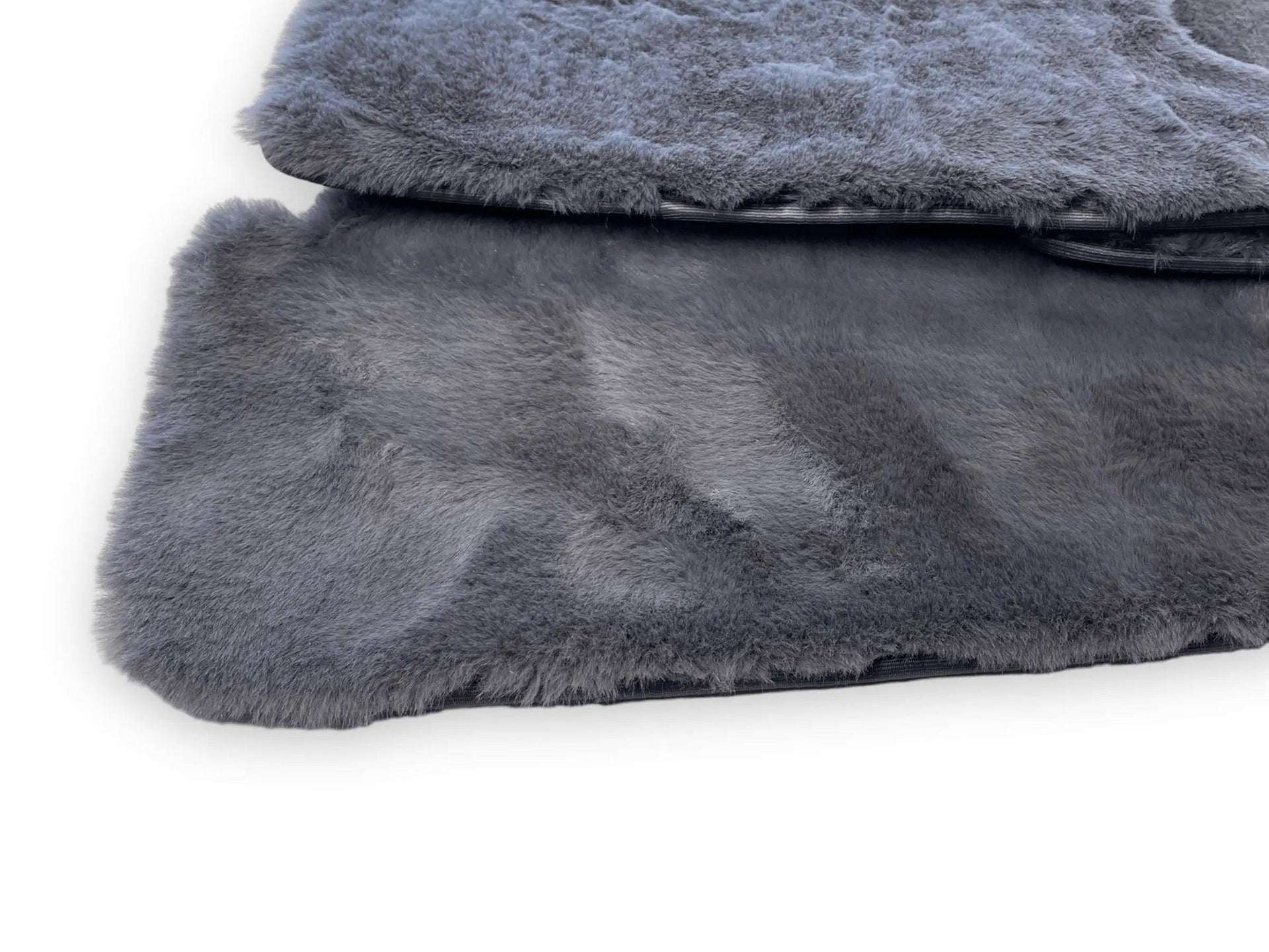 Dark Gray Sheepskin Floor Mats For Bentley Flying Spur (2005-2013) Design Brand - AutoWin