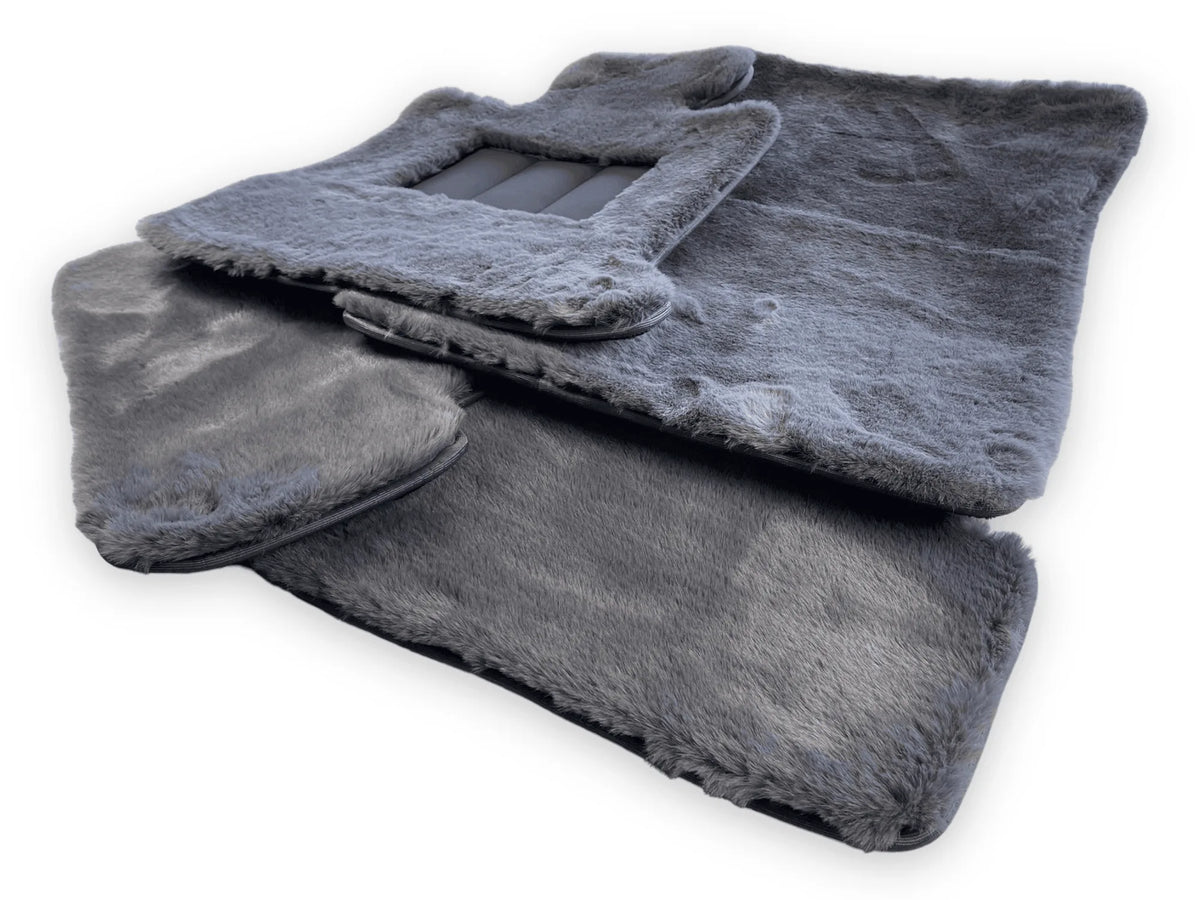 Dark Gray Sheepskin Floor Mats For Rolls Royce Phantom VIII (2017-2024) Er56 Design Brand