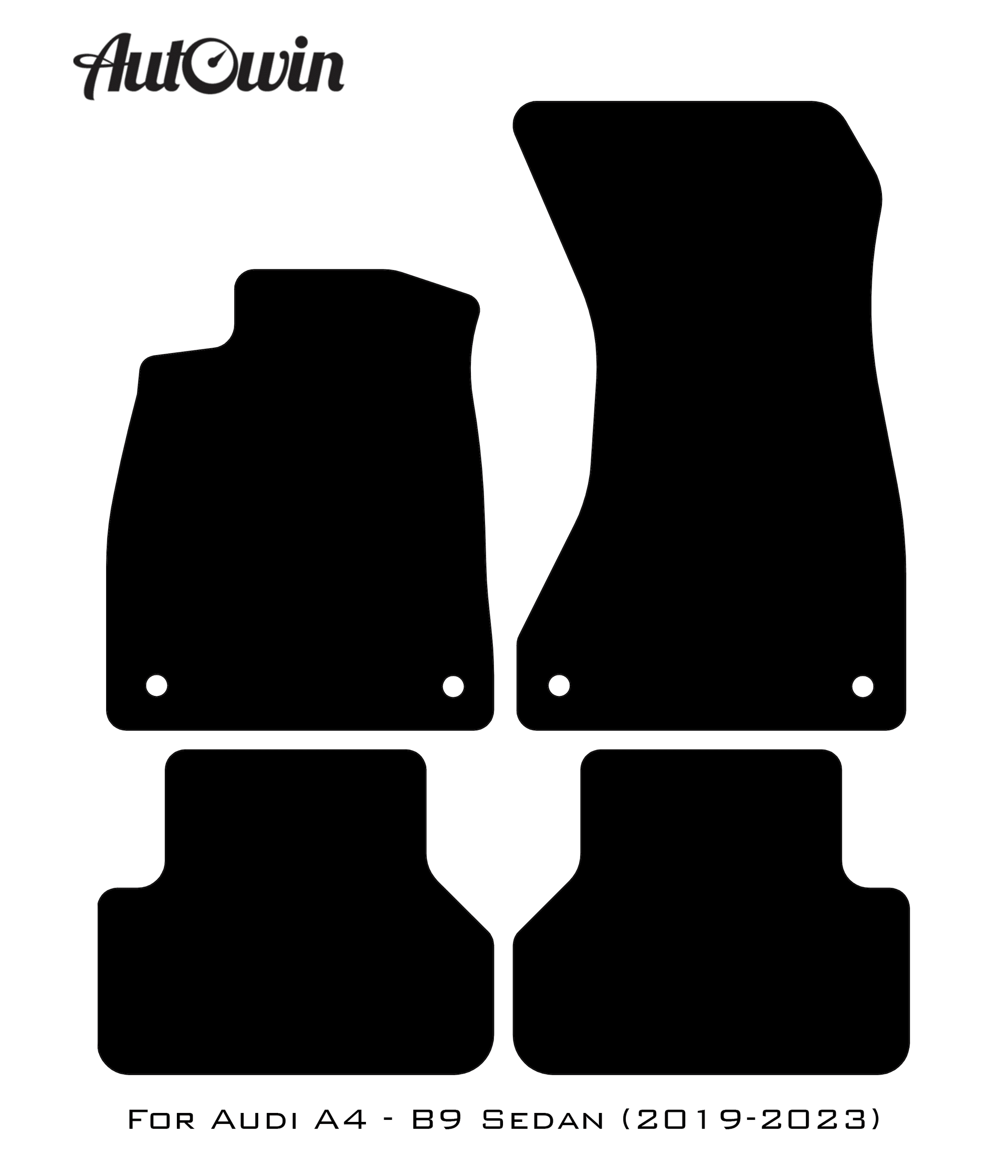 Floor Mats for Audi A4 - B9 Sedan (2019-2023) ER56 Design - AutoWin