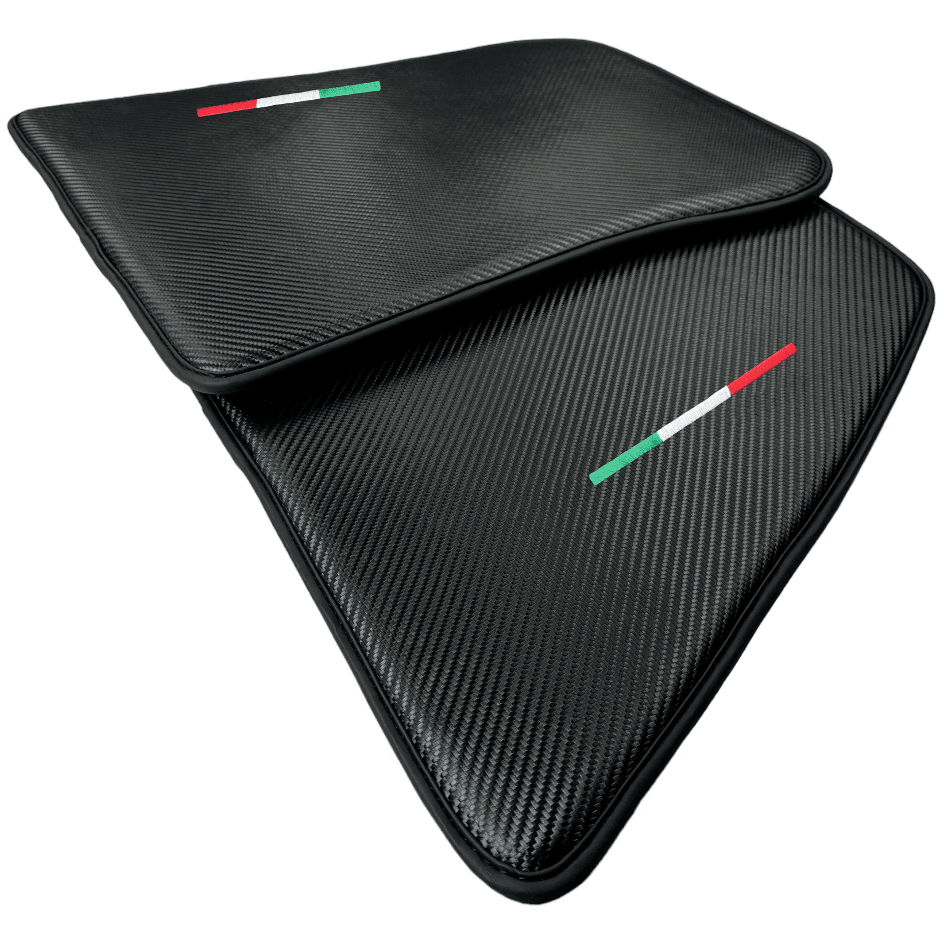 Floor Mats for Ferrari 296 GTS (2022-2024) Made From Carbon Fiber Leather - AutoWin