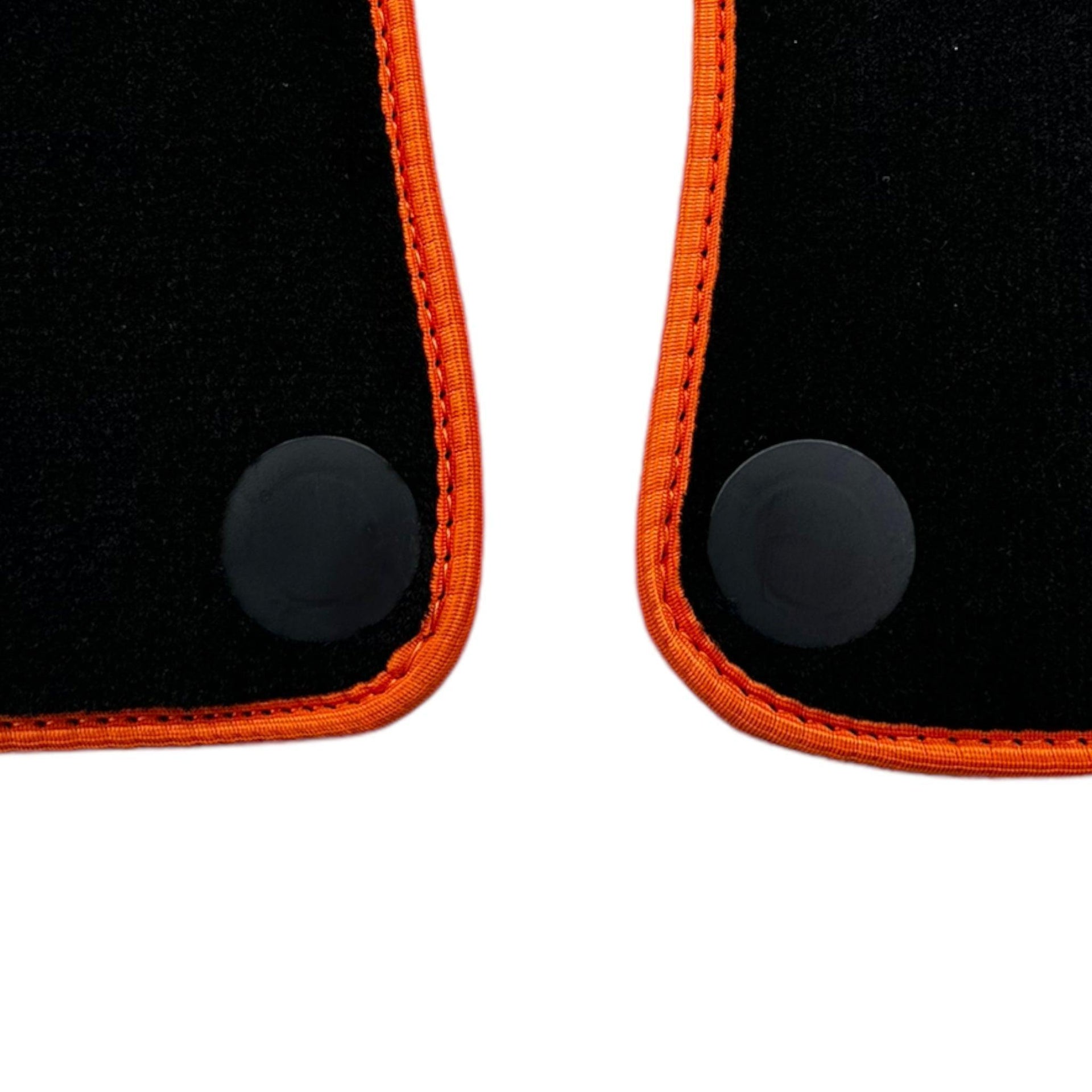 Floor Mats For McLaren 720S Black Tailored With Orange Trim - AutoWin