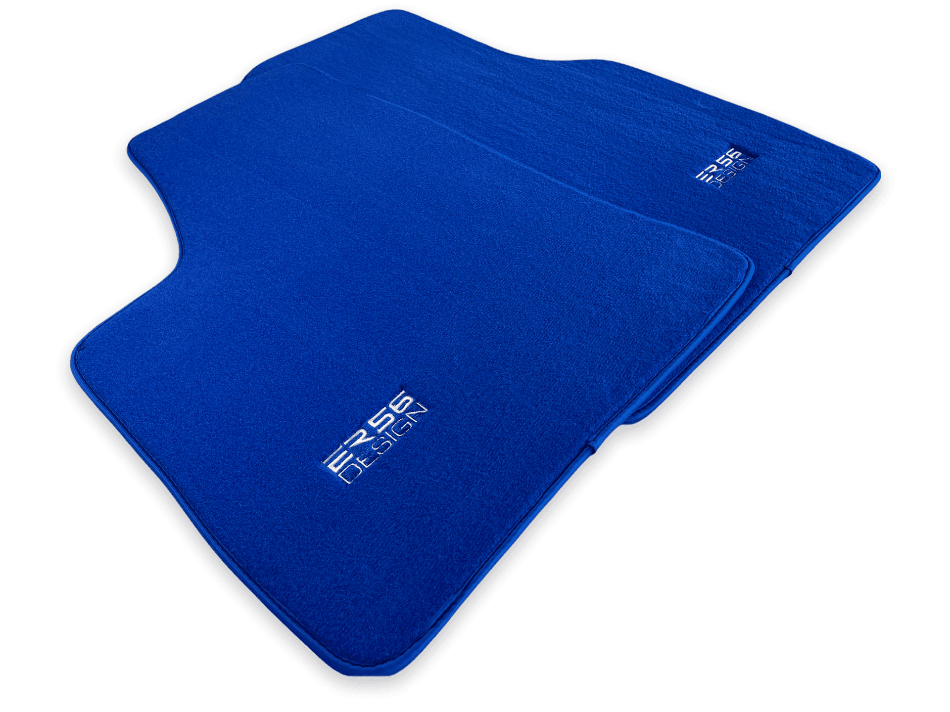 Floor Mats For Tesla Model X (7 Seats) Blue Tailored Carpets ER56 Design - AutoWin