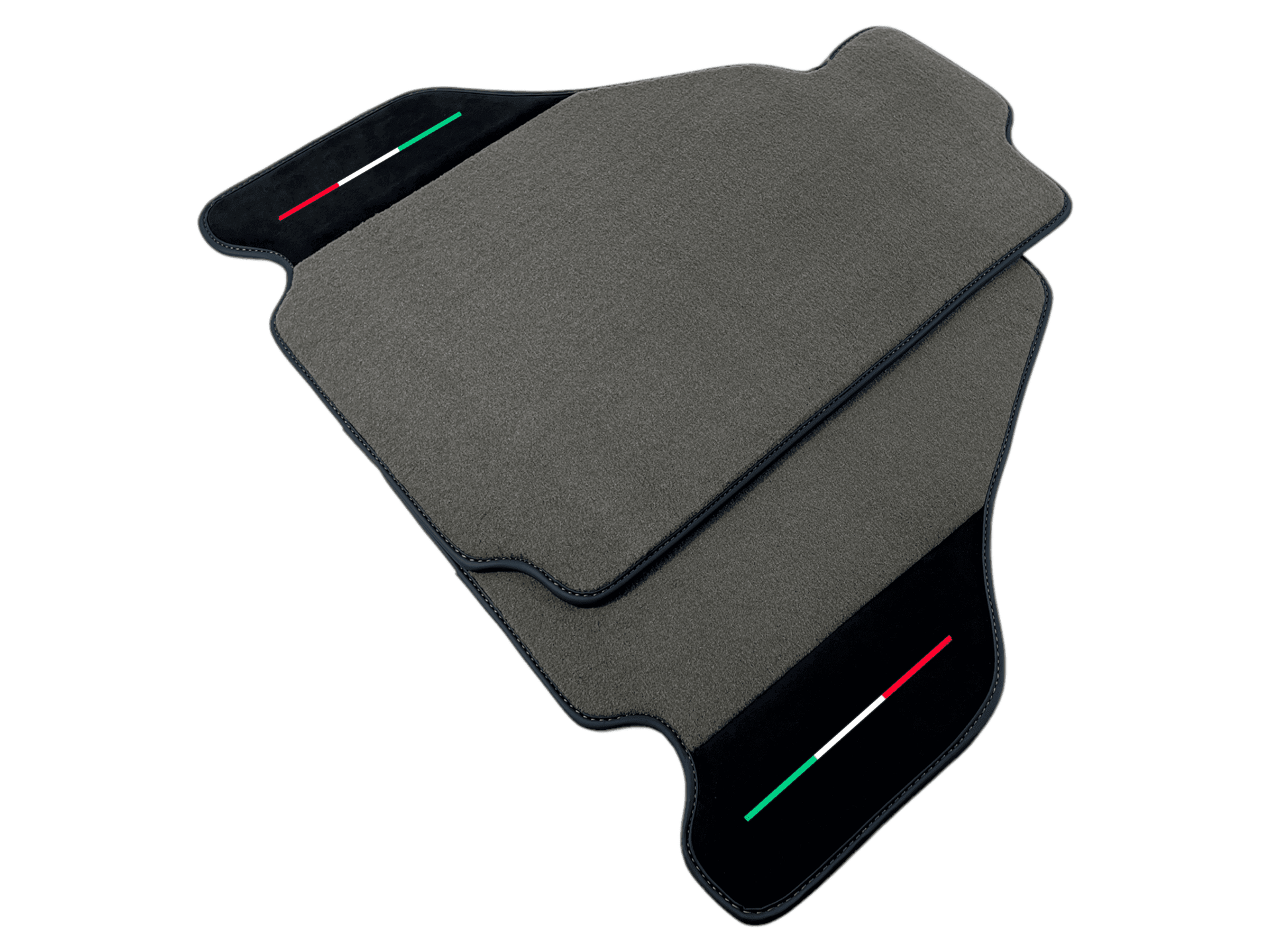 Gray Floor Mats For Ferrari F430 2004-2009 With Alcantara Leather - AutoWin