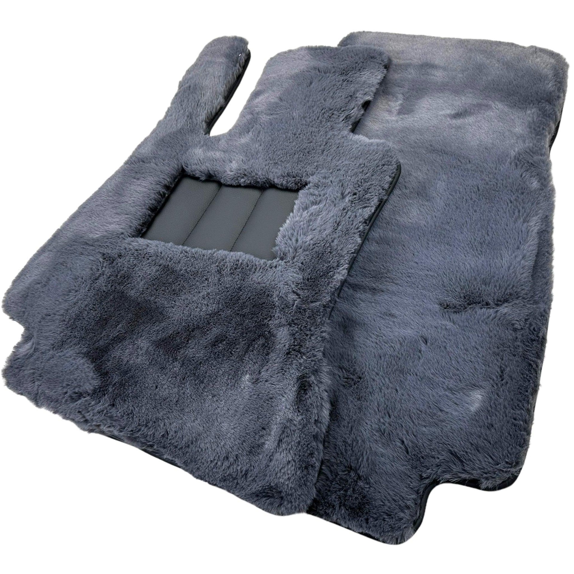 Gray Sheepskin Floor Mats for Mercedes Benz GLC-Class X254 SUV 300e 4Matic (2023-2024) | ER56 Design - AutoWin