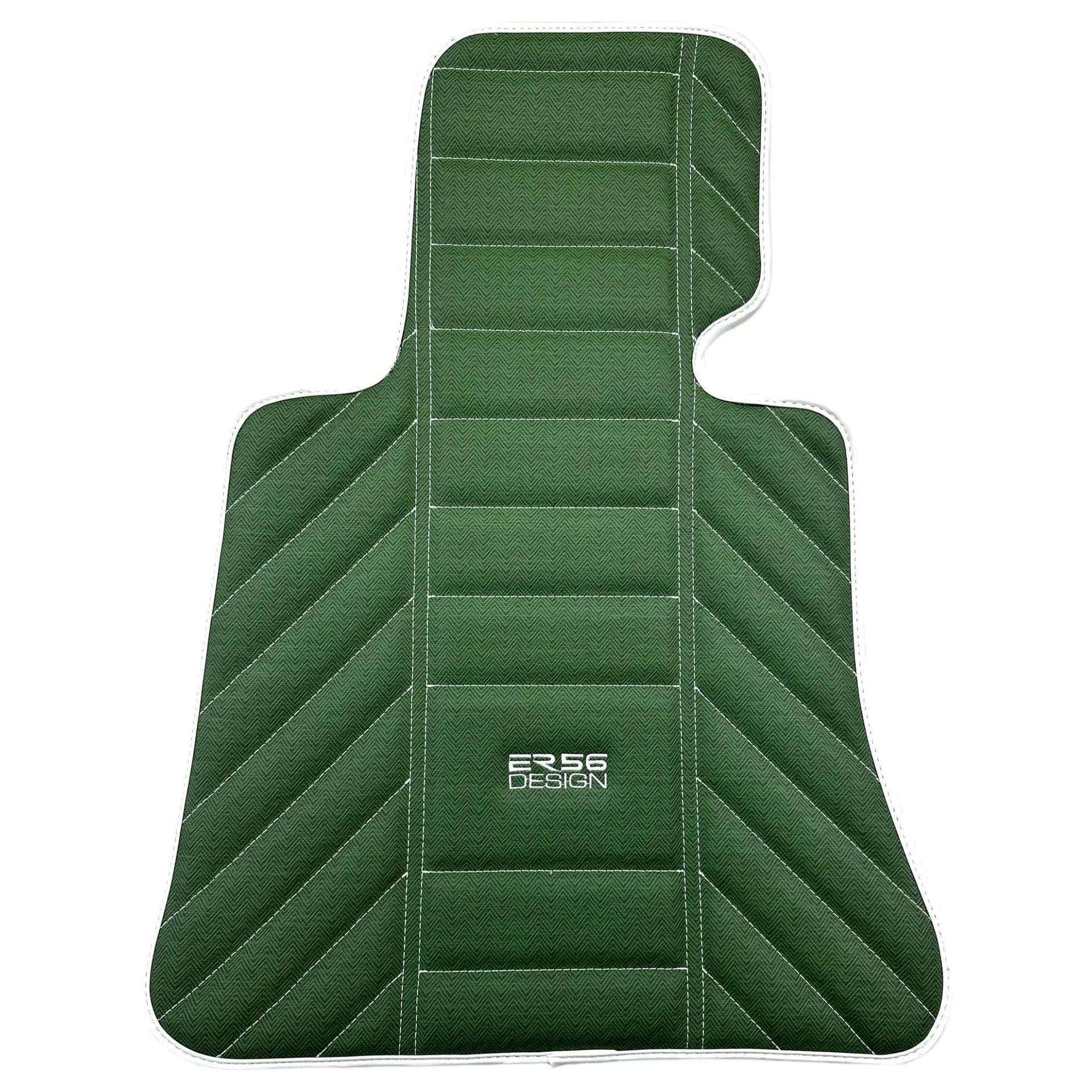 Green Leather Floor Mats For Rolls-Royce Cullinan Rr31 2018-2023 ER56 Design - AutoWin