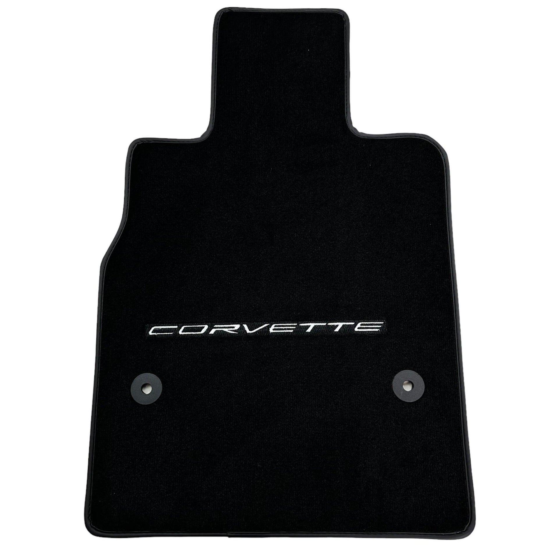 Black Floor Mats For Chevrolet Corvette C8 (2020-2024) - AutoWin