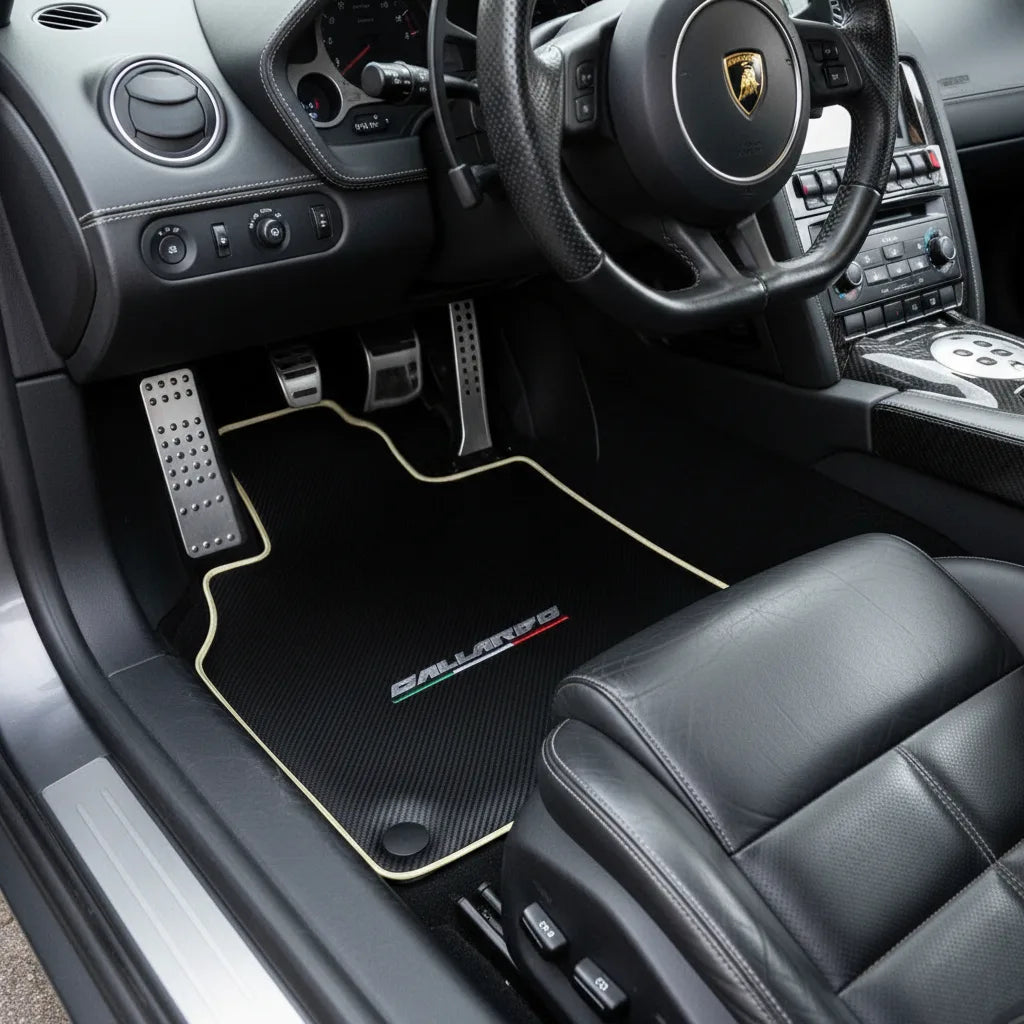 Interior look of floor mats for Lamborghini Gallardo (2004-2014) | Various Trim Colors