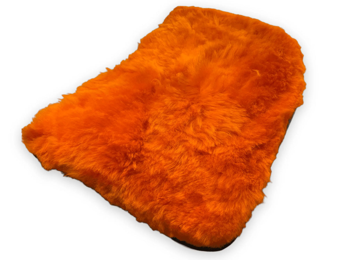 Orange Sheepskin Floor Mats For Rolls Royce Phantom VIII (2017-2024) ER56 Design Brand - AutoWin