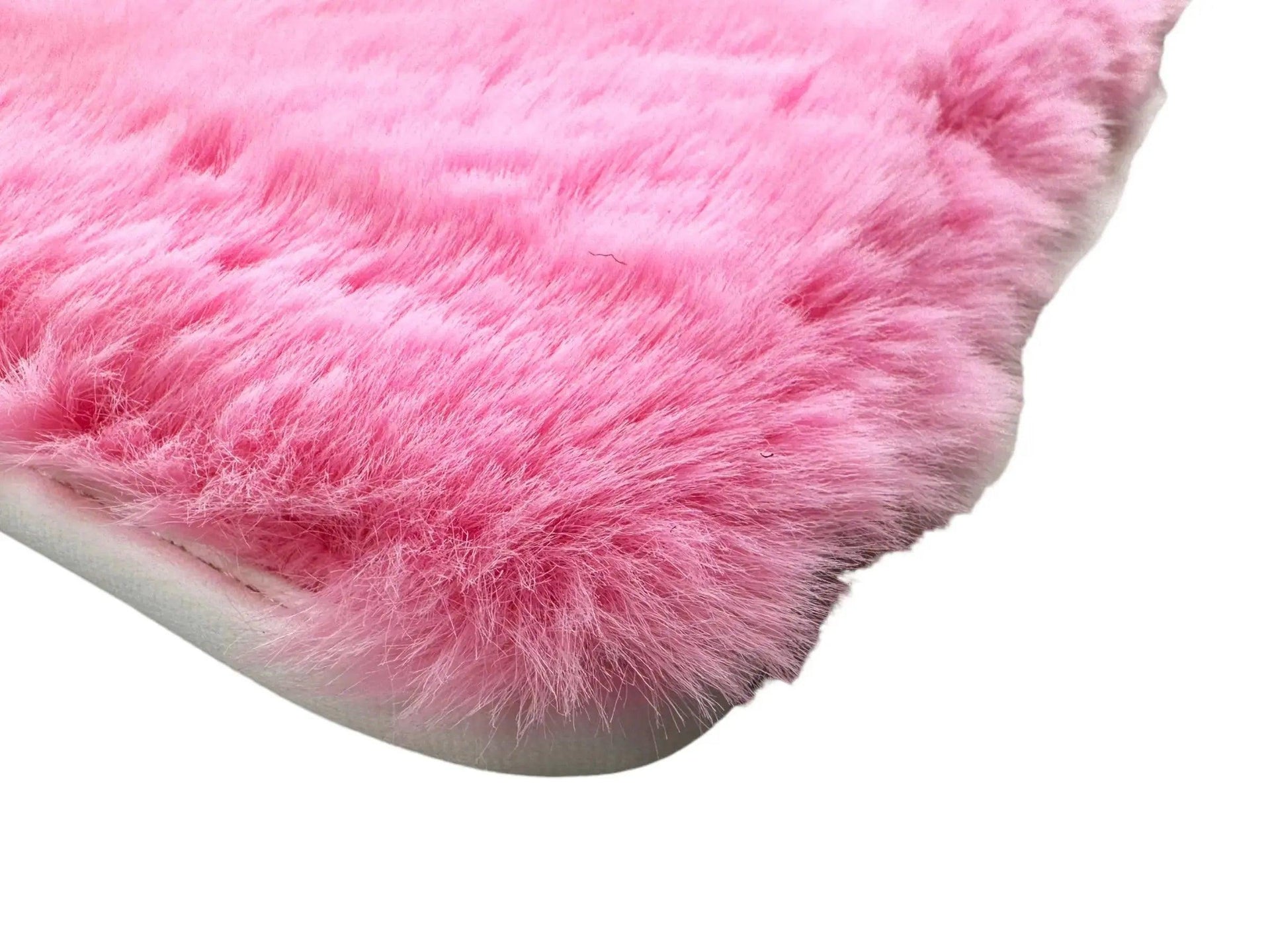 Pink Sheepskin Floor Mats For Bentley Bentayga Er56 Design Brand - AutoWin