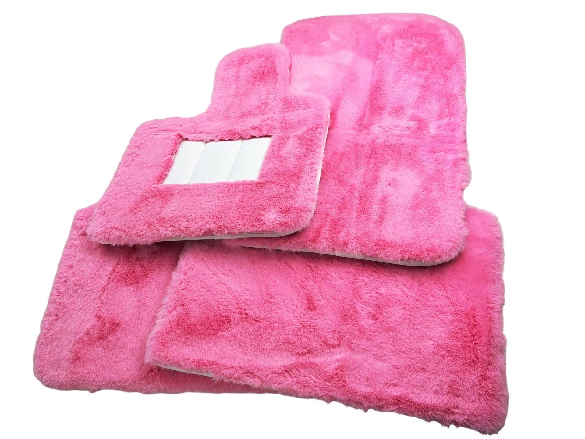 Pink Sheepskin Floor Mats For Rolls Royce Dawn Rr6 2016-2023 Er56 Design Brand - AutoWin