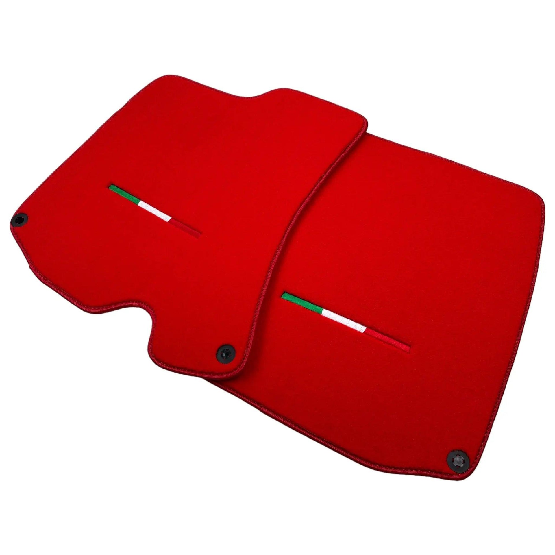 Red Floor Mats For Ferrari Portofino (2018-2023) Italian Edition - AutoWin
