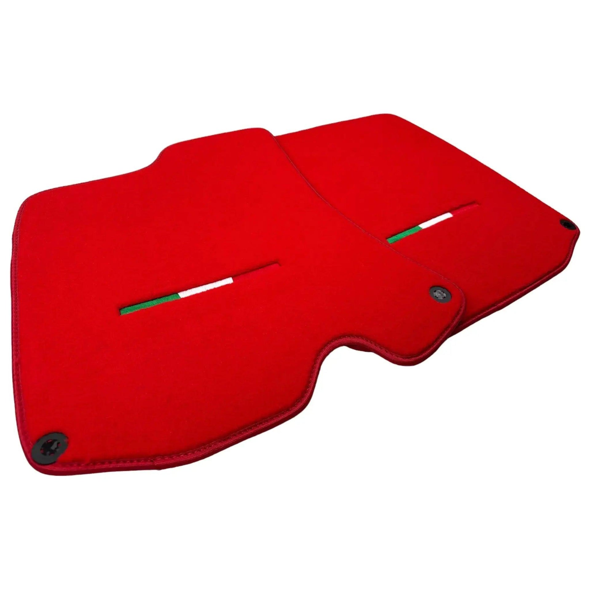 Red Floor Mats For Ferrari Roma (2021-2024) Italian Edition - AutoWin
