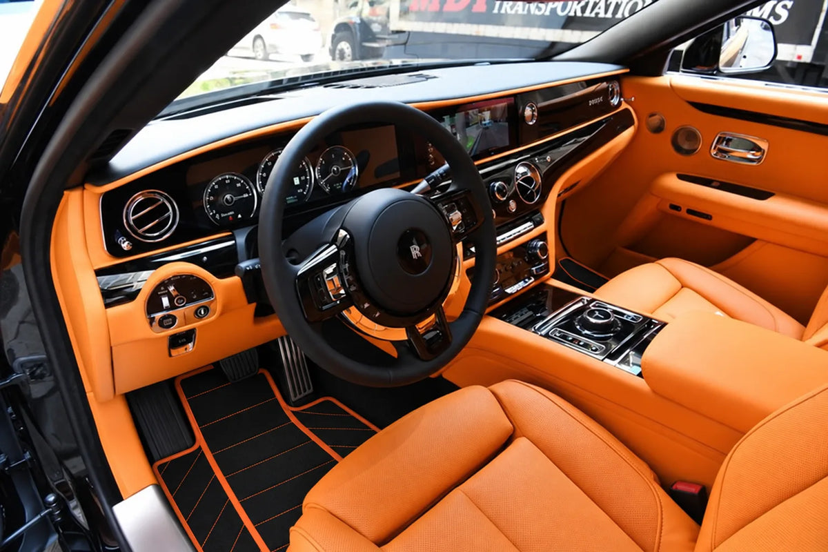 Green Leather Floor Mats for Rolls-Royce Ghost Series II (2021-2024)