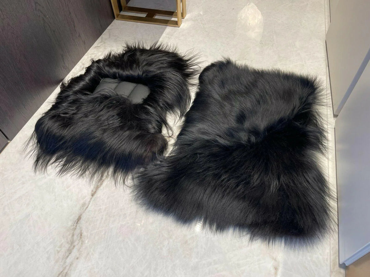 Sheepskin Floor Mats For Rolls Royce Ghost Series II (2021-2024) Er56 Design Brand - AutoWin