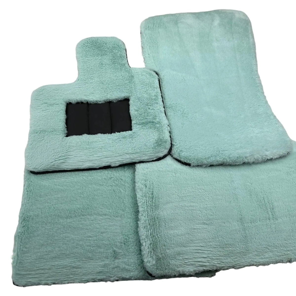 Tiff Blue Sheepskin Floor Mats For Rolls Royce Ghost Series II (2021-2024) ER56 Design Brand