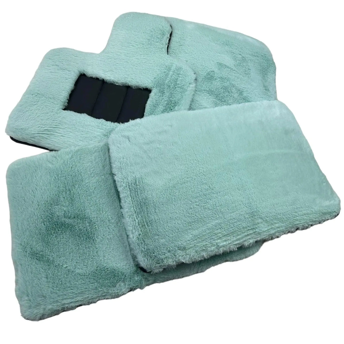 Tiff Blue Sheepskin Floor Mats For Rolls Royce Ghost Series II (2021-2024) ER56 Design Brand