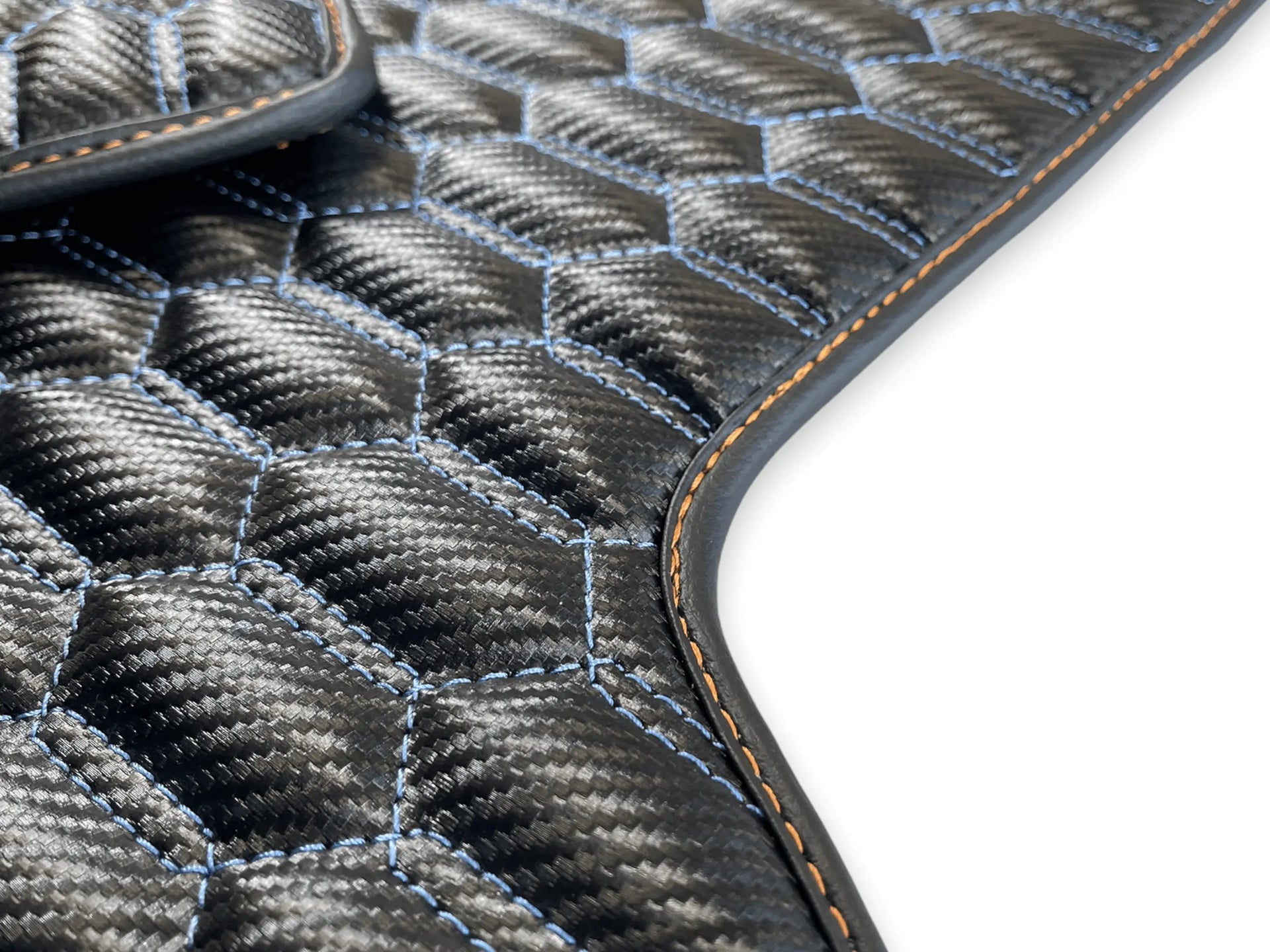 Blue Stitched Carbon Mats for Lamborghini Huracan Sto
